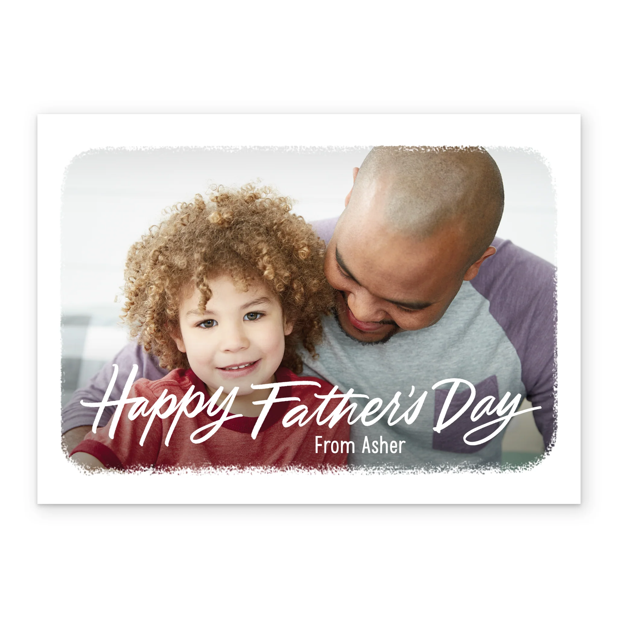 Personalised Photo Upload Landscape Border Father's Day Card - Image 2