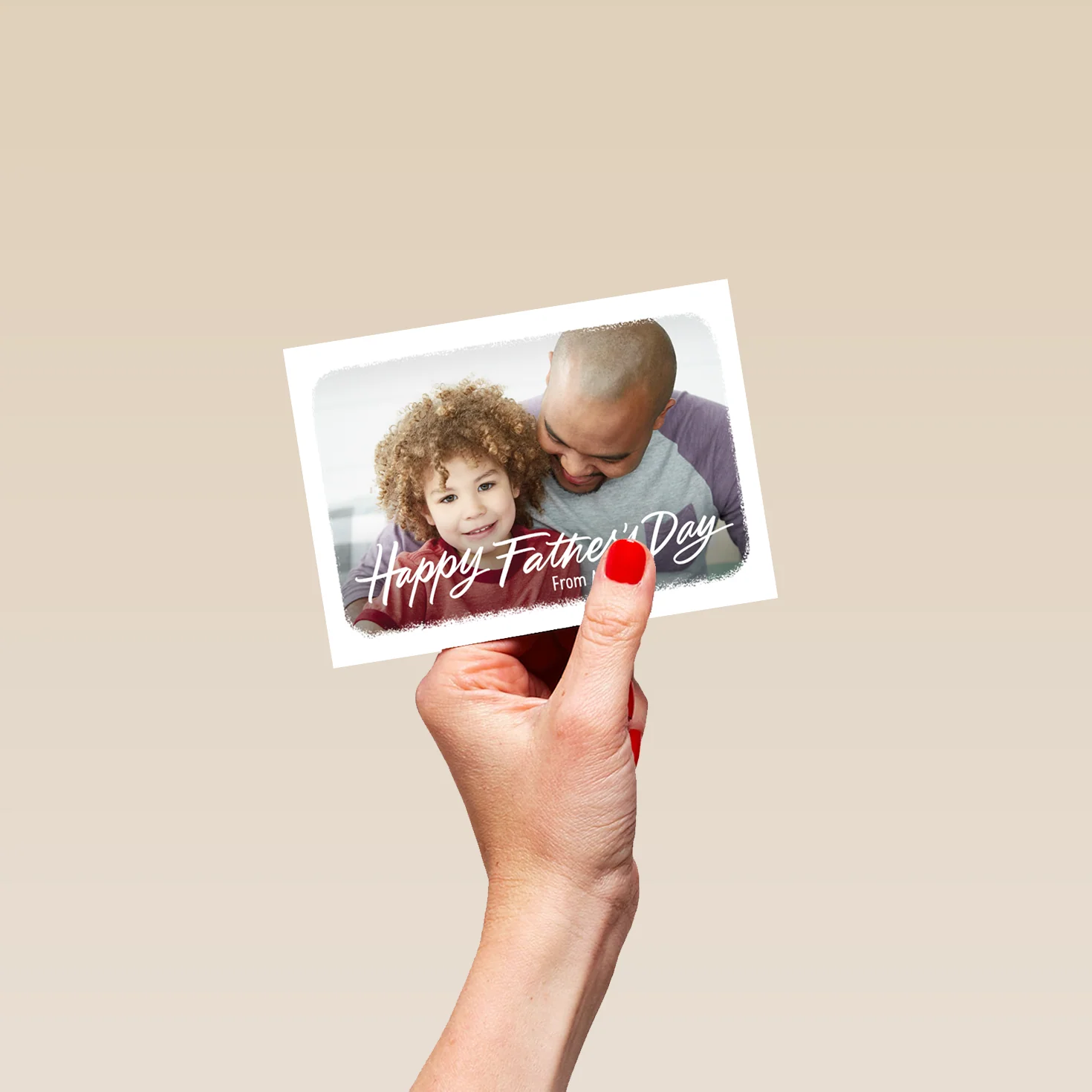 Personalised Photo Upload Landscape Border Father's Day Card - Image 4