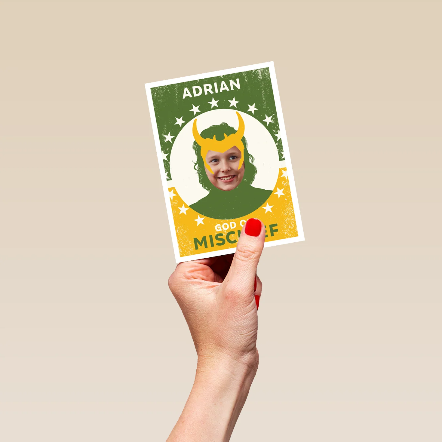 Personalised Photo Upload Loki Frame Birthday Card - Image 4