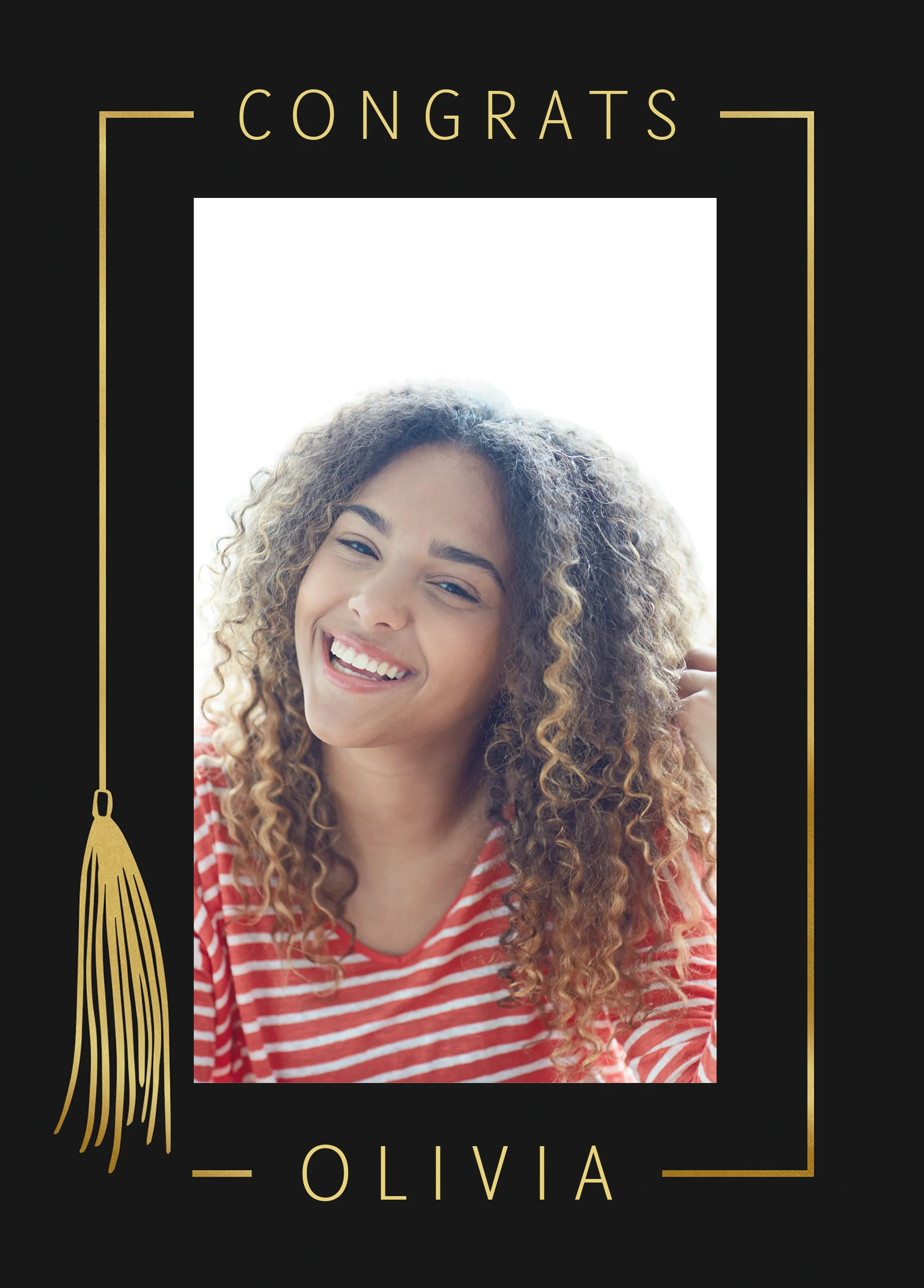 Personalised Photo Upload Mortarboard Tassel Graduation Card