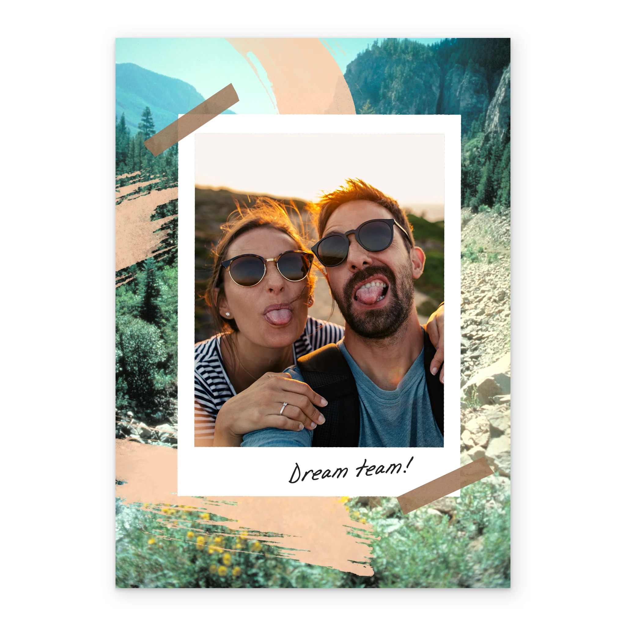 Personalised Photo Upload Mountain Scape Greeting Card - Image 2
