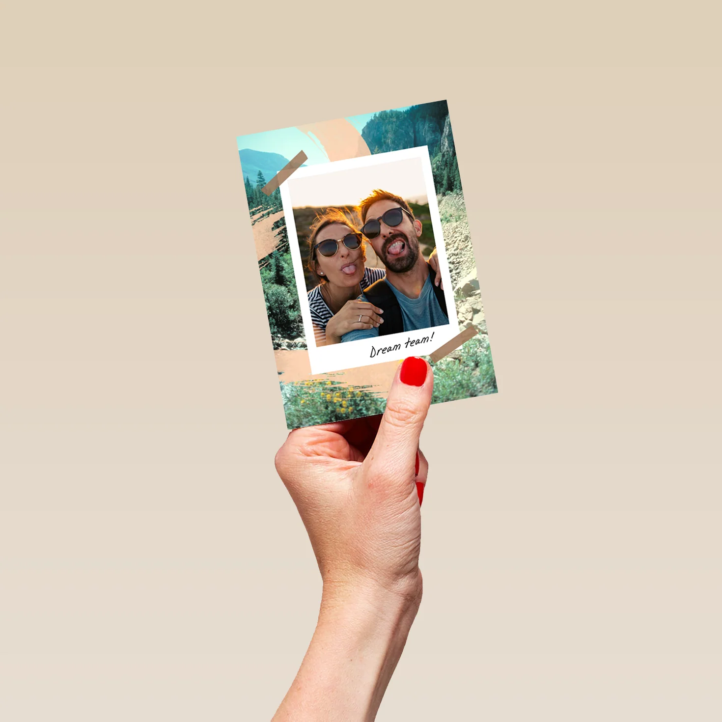 Personalised Photo Upload Mountain Scape Greeting Card - Image 4