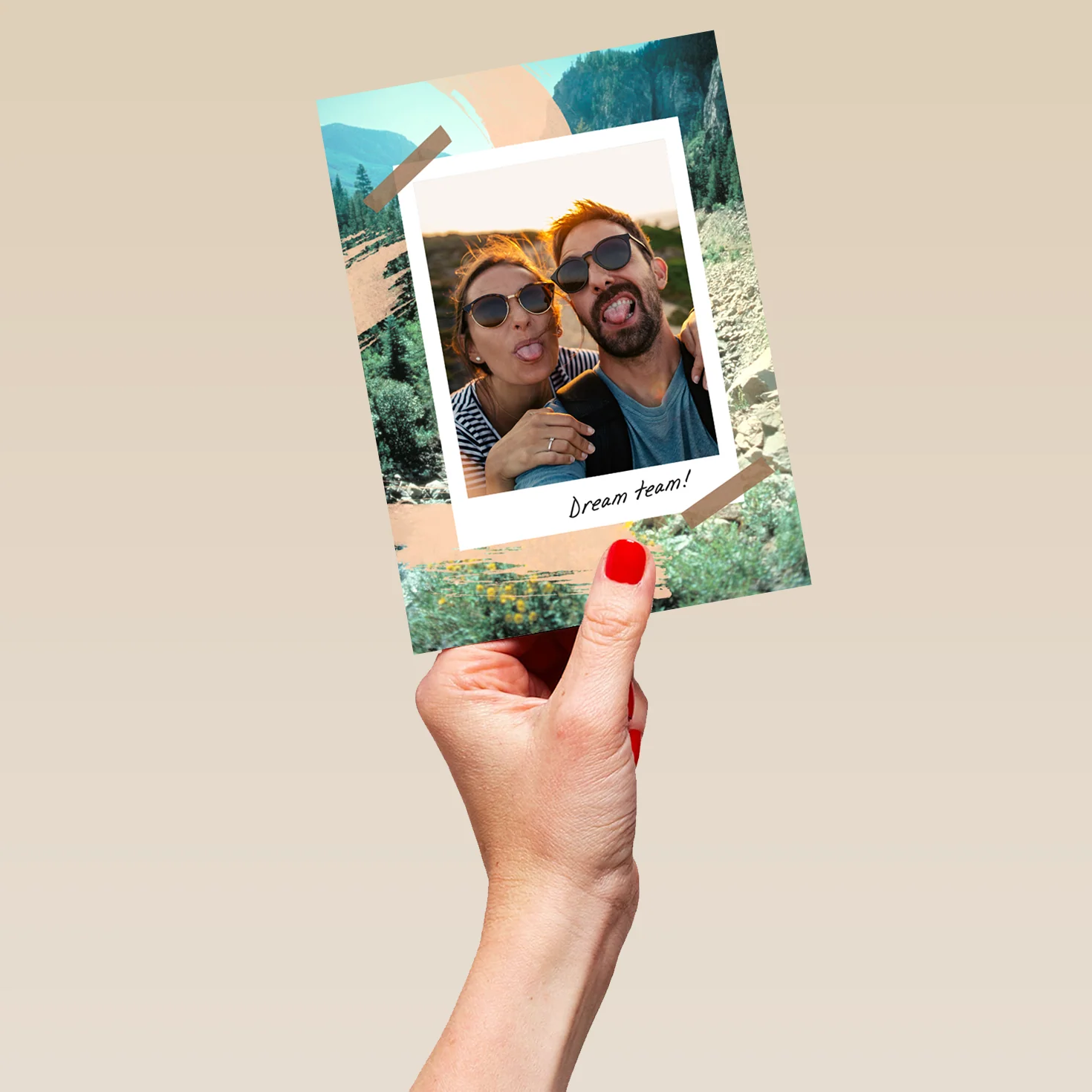 Personalised Photo Upload Mountain Scape Greeting Card - Image 5