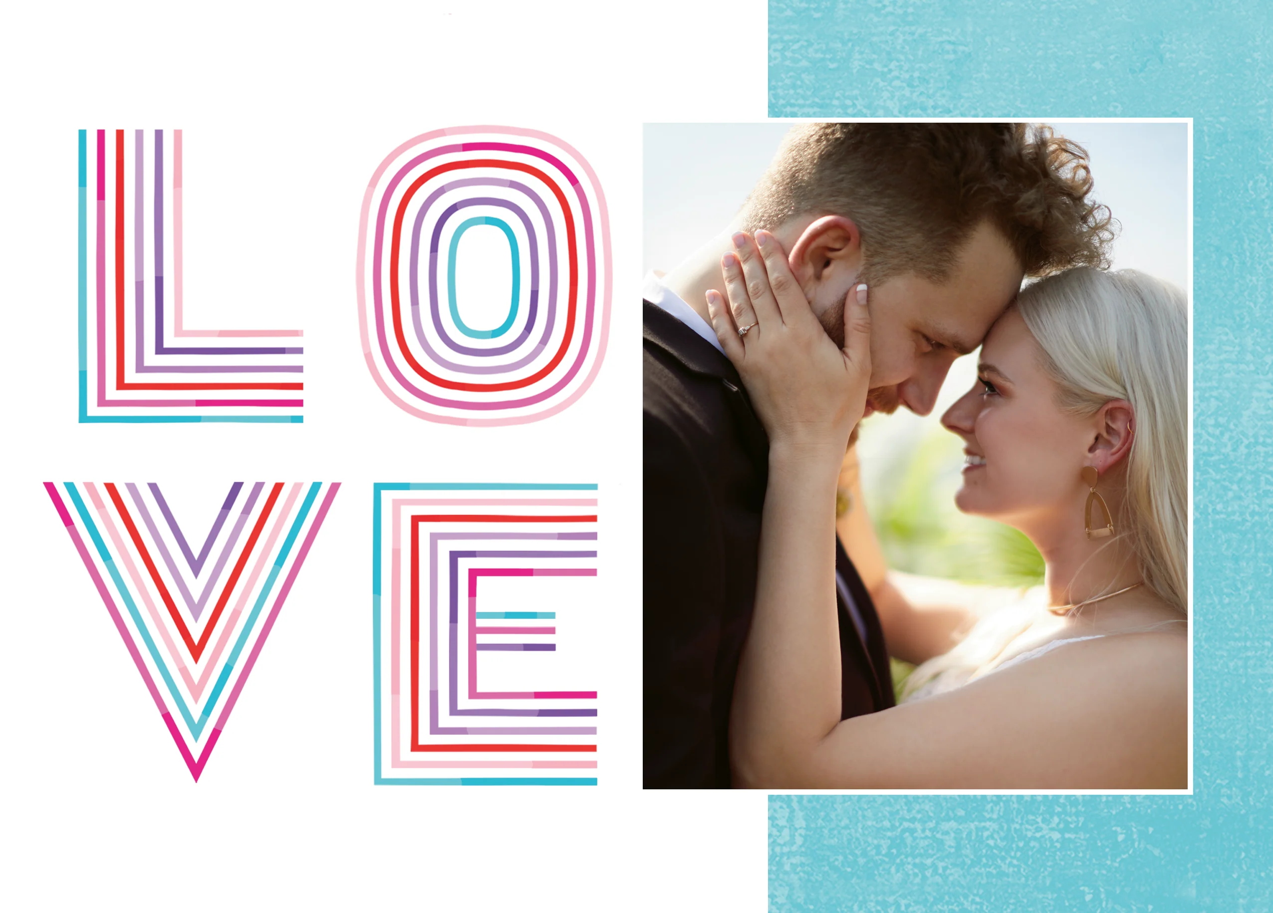 Personalised Photo Upload Neon Love Greeting Card