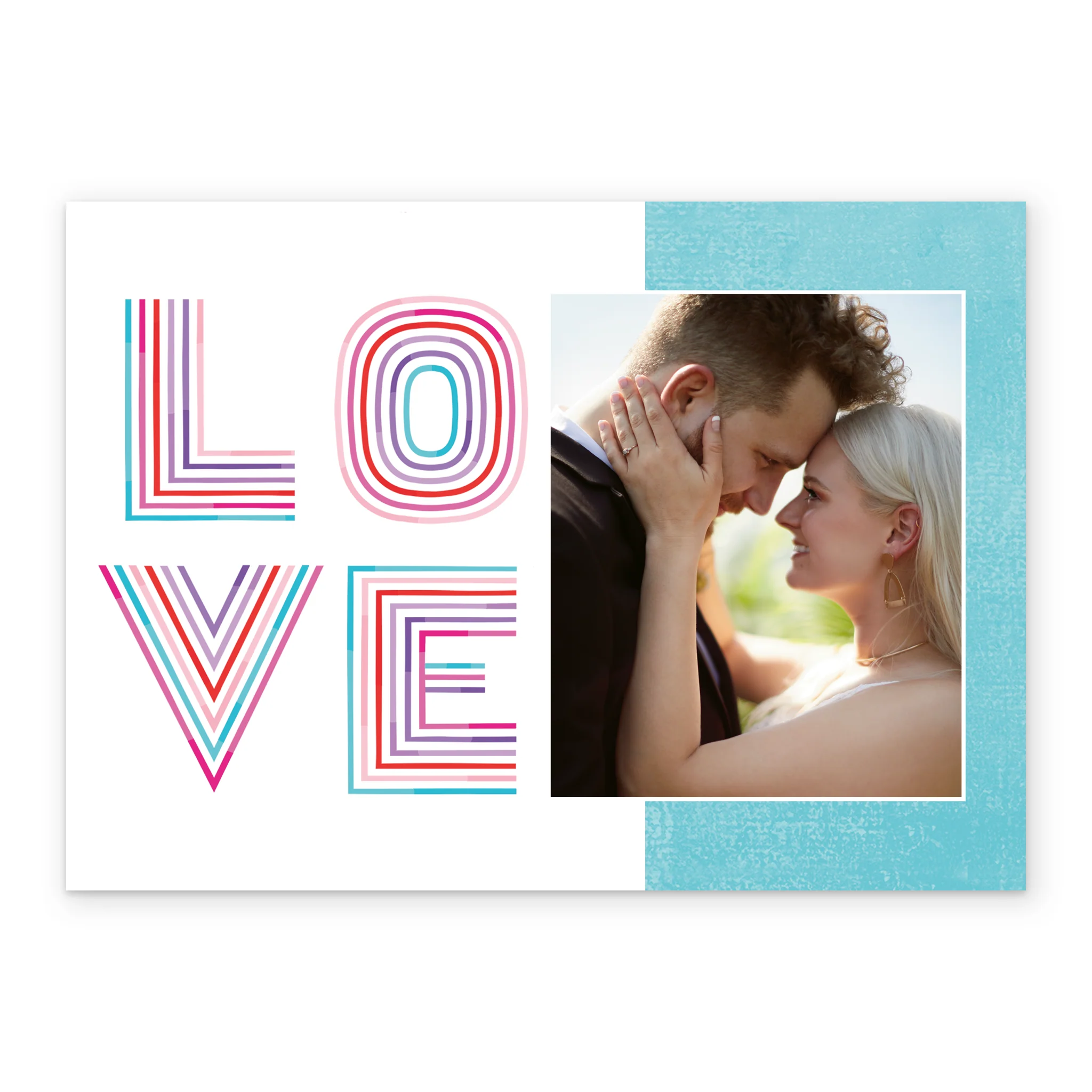 Personalised Photo Upload Neon Love Greeting Card - Image 2