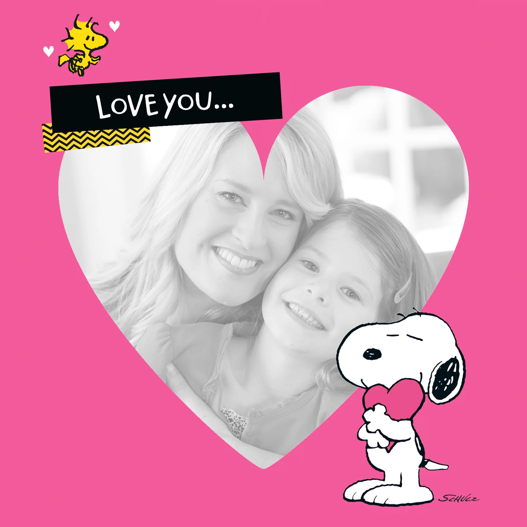 Personalised Photo Upload PEANUTS™ SNOOPY Mother's Day Card