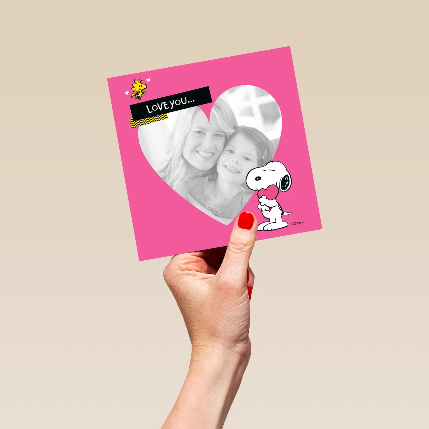 Personalised Photo Upload PEANUTS™ SNOOPY Mother's Day Card - Image 5