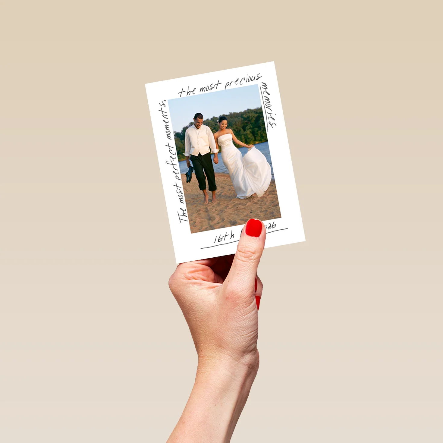 Personalised Photo Upload 'Perfect & Precious Moments' Wedding Card - Image 4