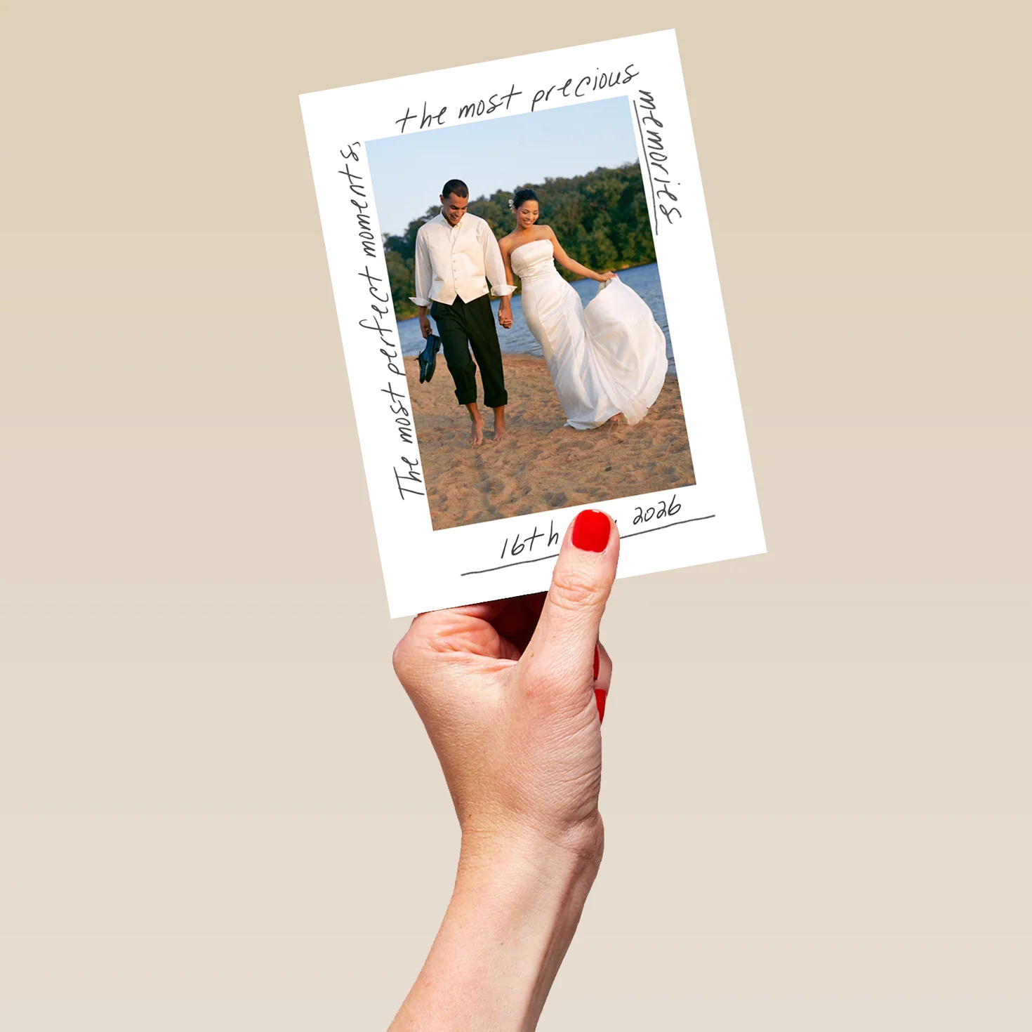 Personalised Photo Upload 'Perfect & Precious Moments' Wedding Card - Image 5