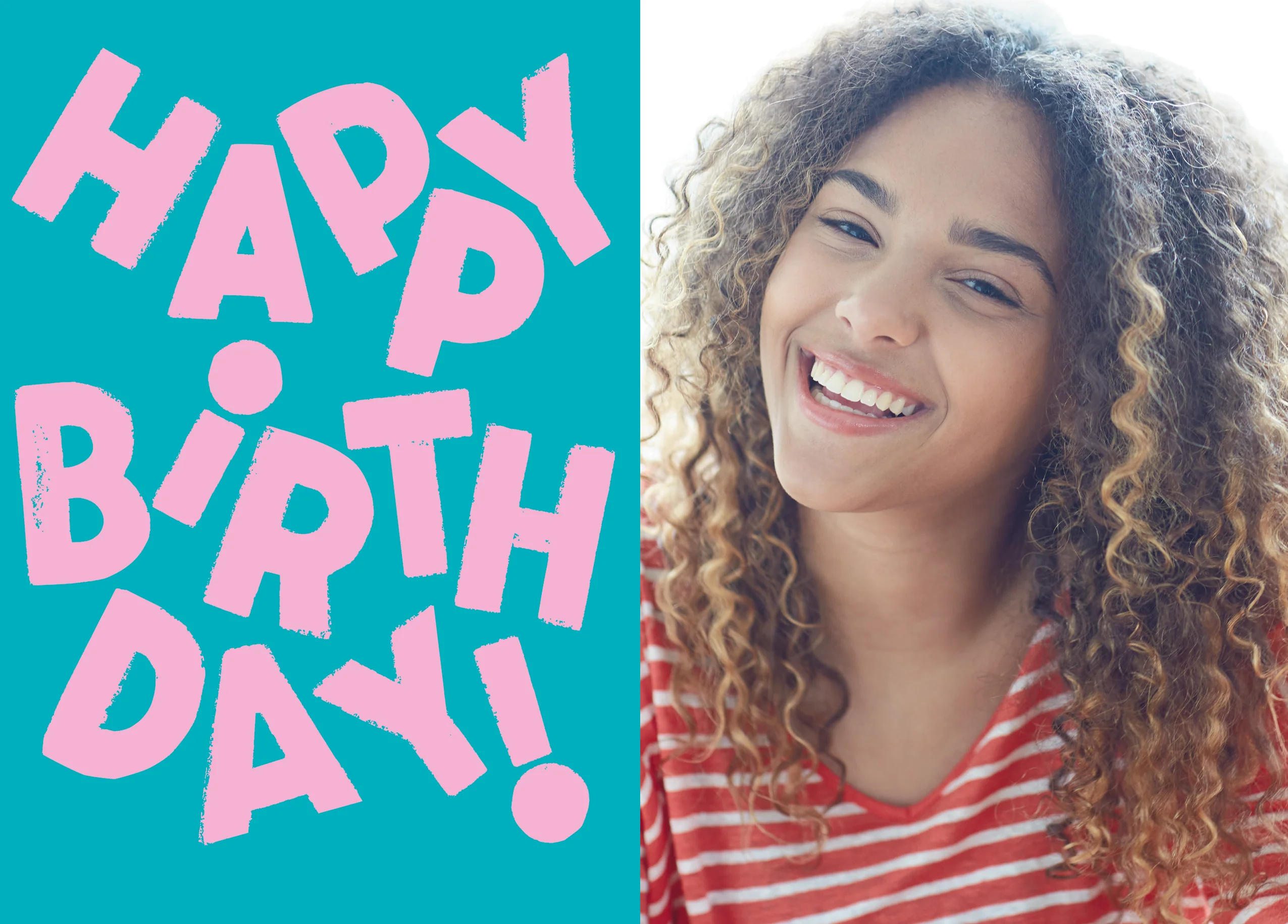 Personalised Photo Upload Pink Happy Birthday Card