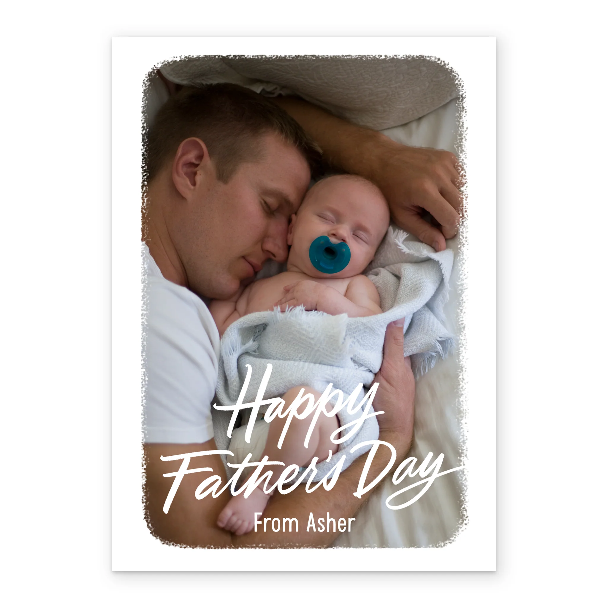 Personalised Photo Upload Portrait Border Father's Day Card - Image 2
