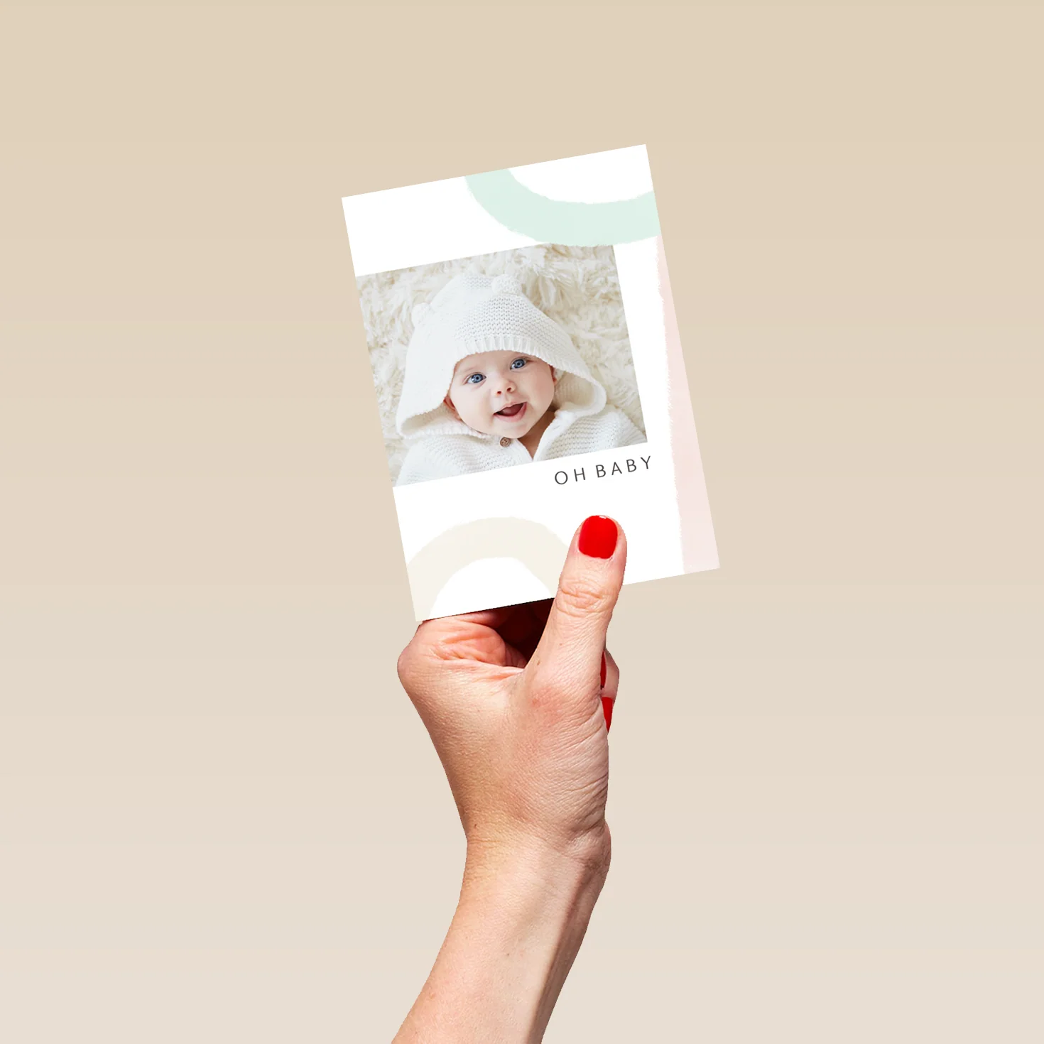 Personalised Photo Upload Shapes New Baby Card - Image 4