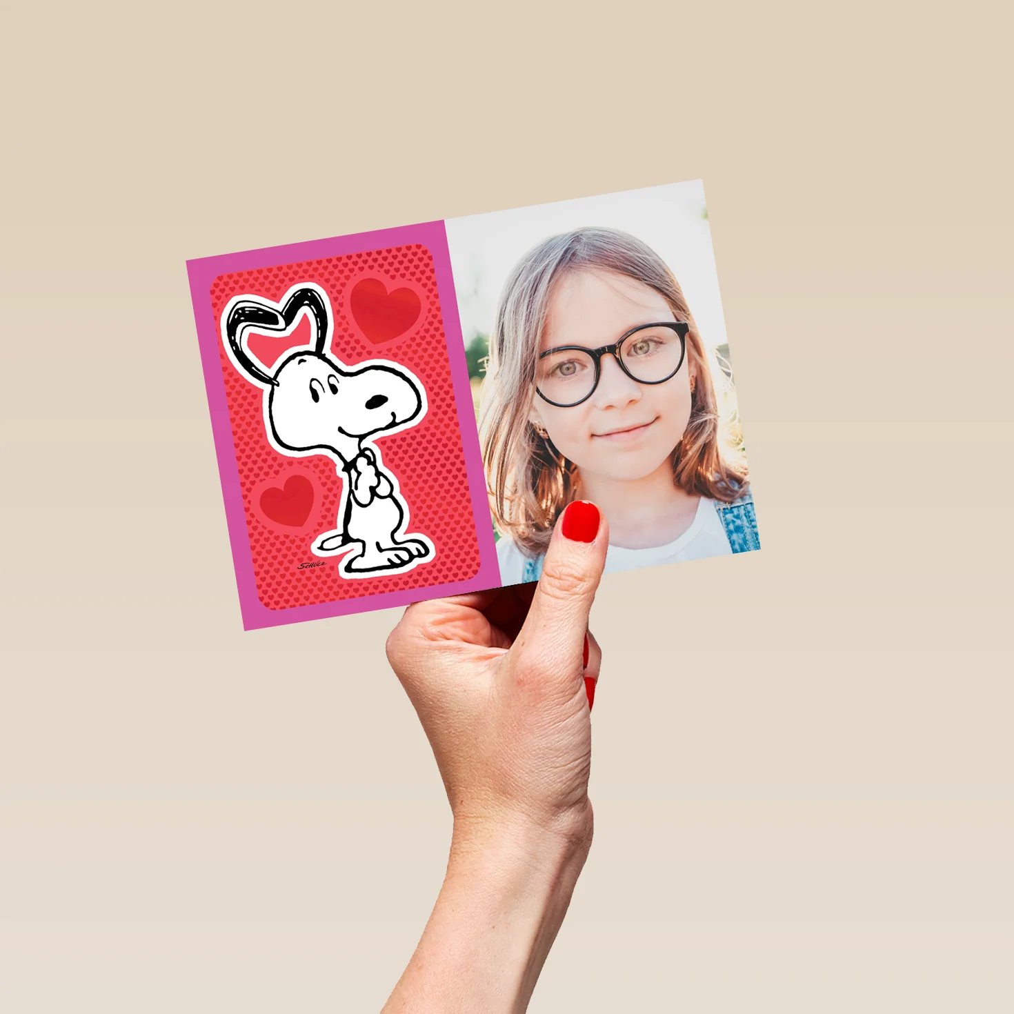 Personalised Photo Upload SNOOPY Greeting Card - Image 5
