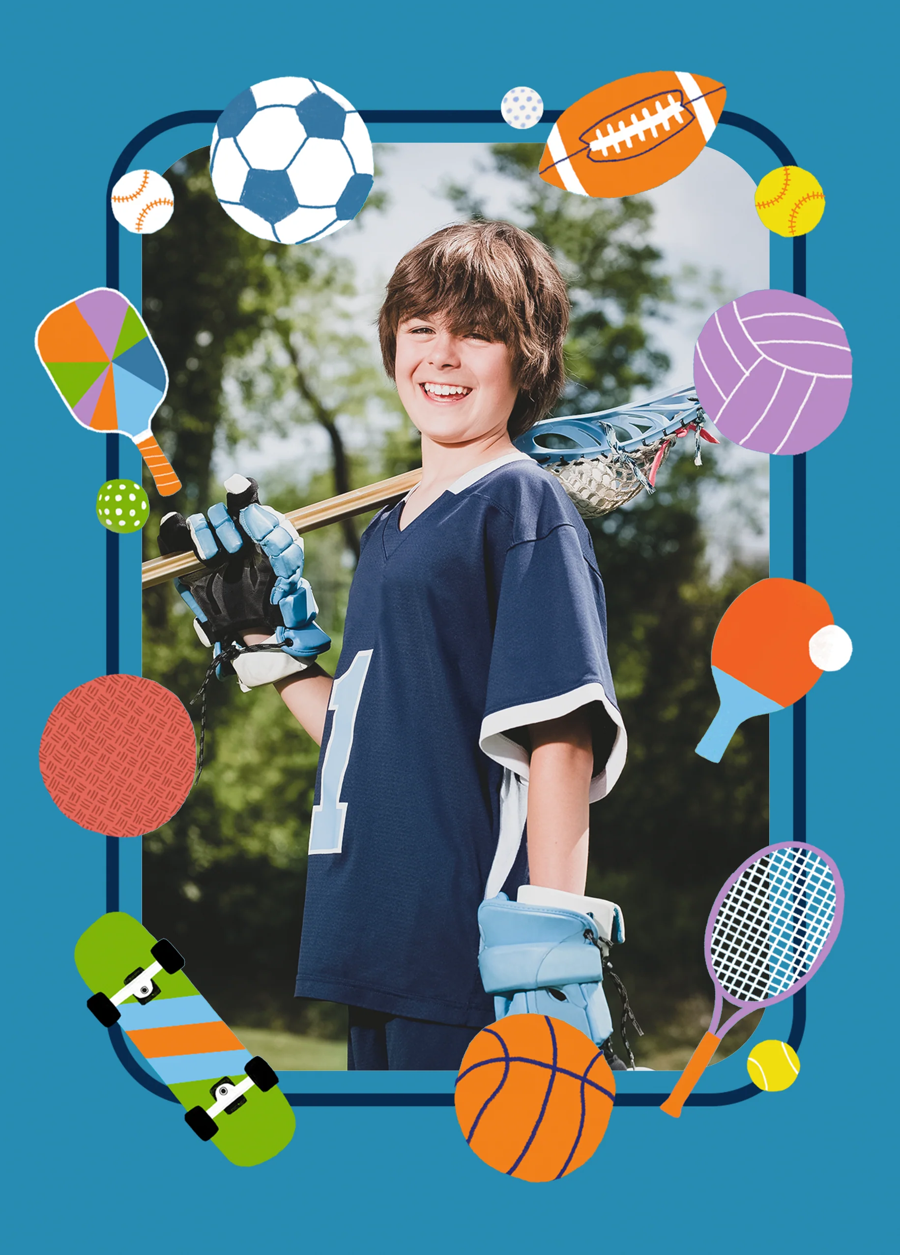 Personalised Photo Upload Sports Balls Birthday Card