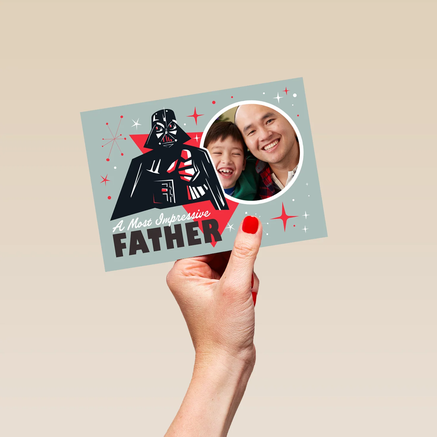 Personalised Photo Upload Star Wars™ Darth Vader Birthday Card for Dad - Image 5