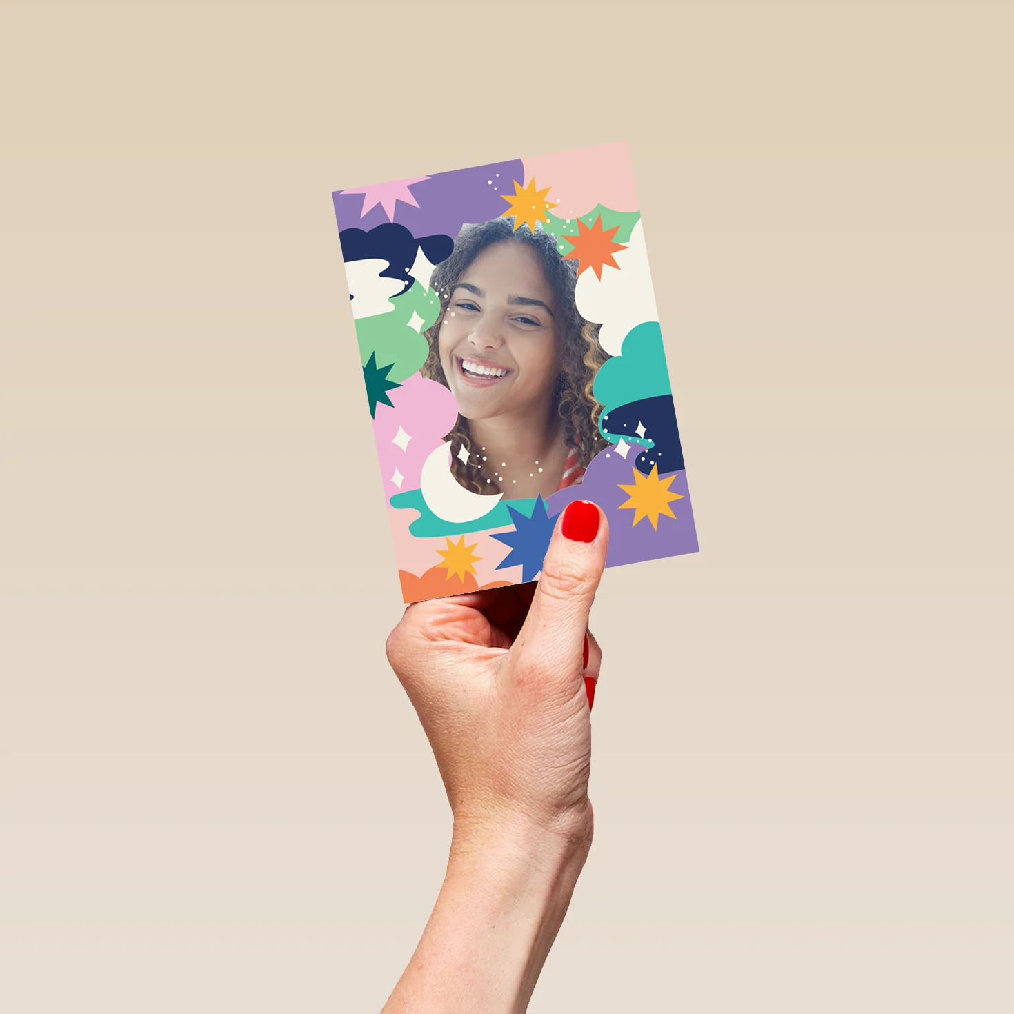 Personalised Photo Upload Sun & Moon Birthday Card - Image 4