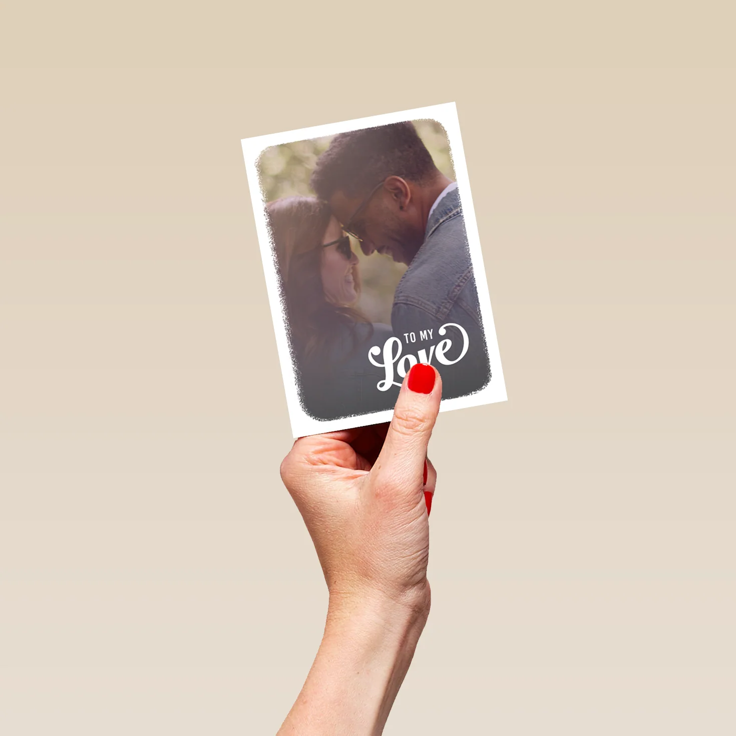 Personalised Photo Upload 'To My Love' Anniversary Card - Image 4