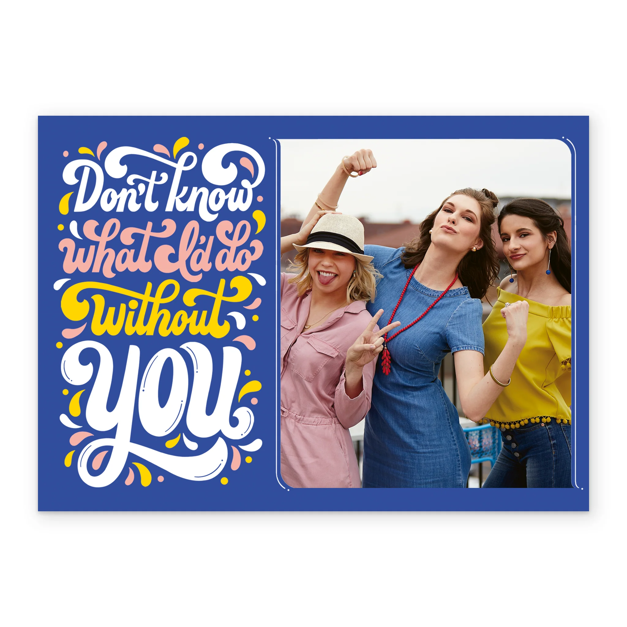 Personalised Photo Upload Typography Word Art Greeting Card - Image 2
