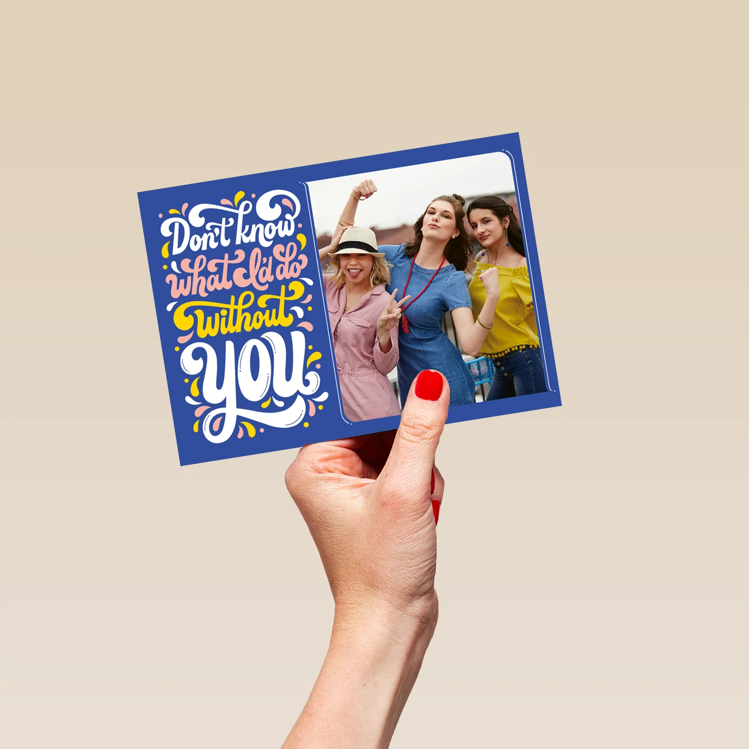 Personalised Photo Upload Typography Word Art Greeting Card - Image 5