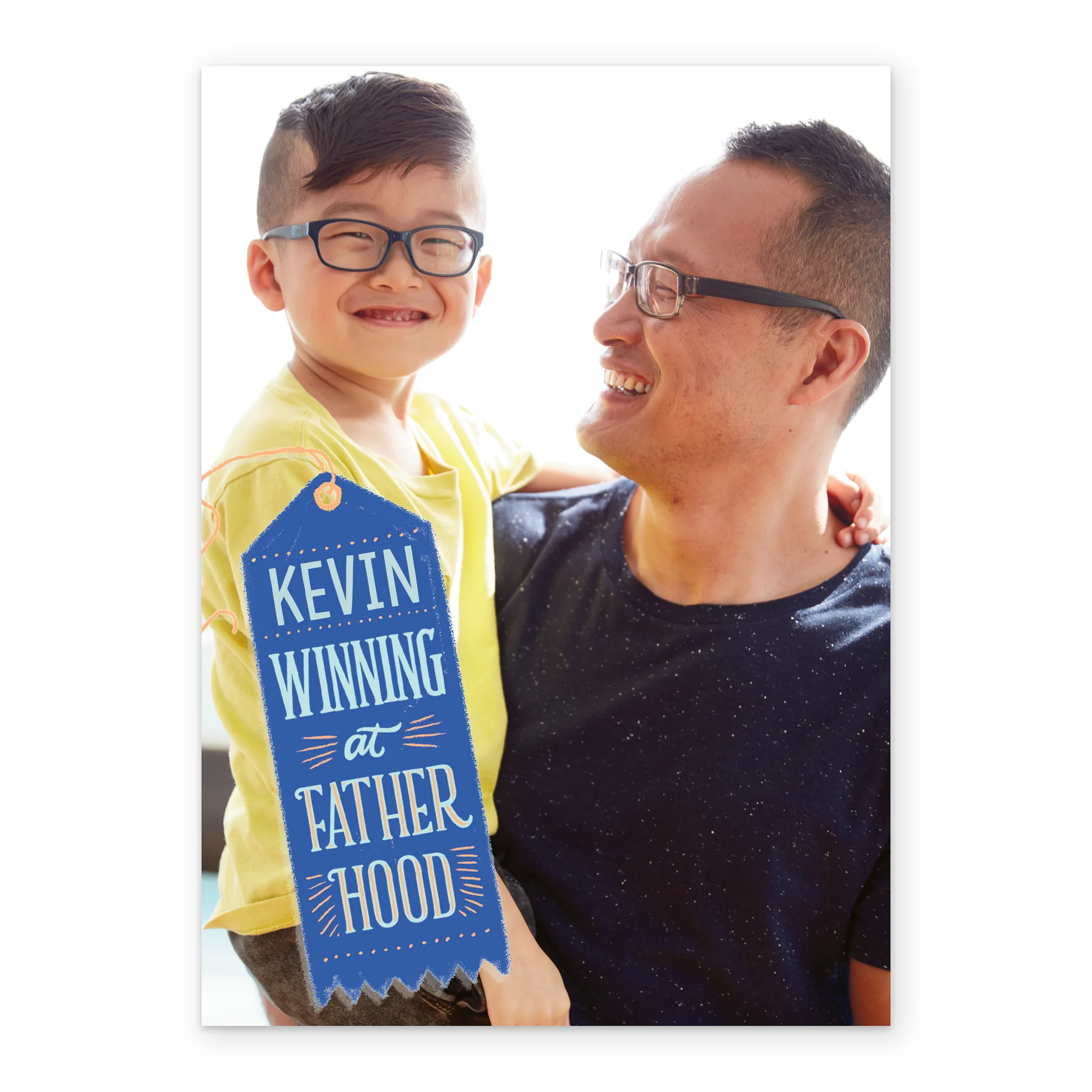 Personalised Photo Upload Winning Tag Father's Day Card - Image 2