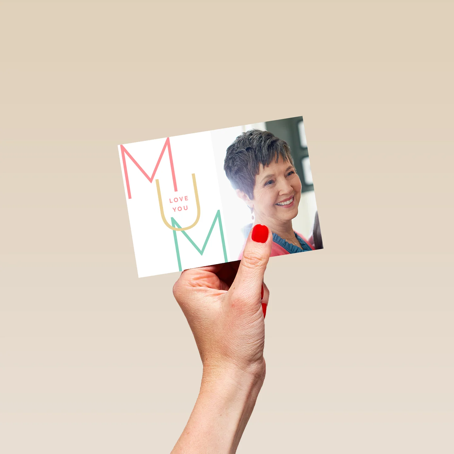Personalised Photo Upload Word Art Mother's Day Card - Image 4