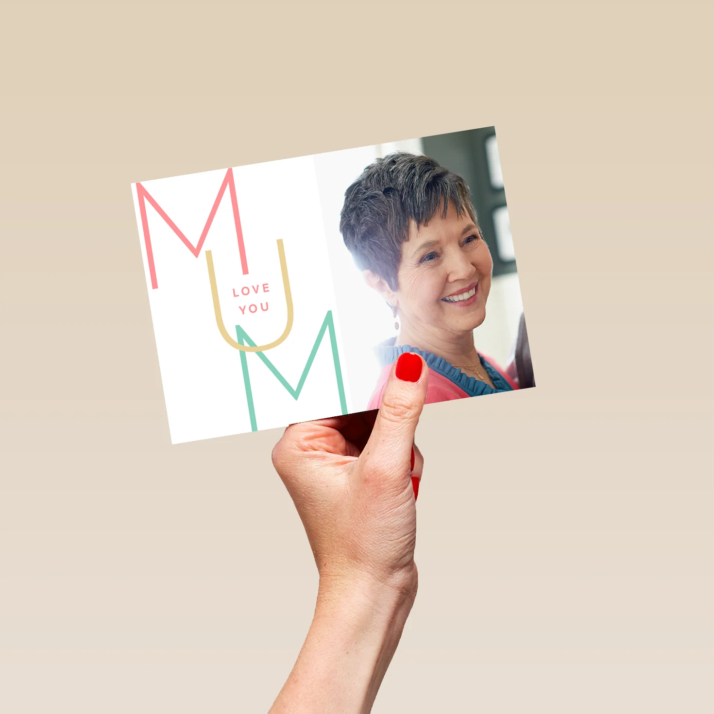 Personalised Photo Upload Word Art Mother's Day Card - Image 5
