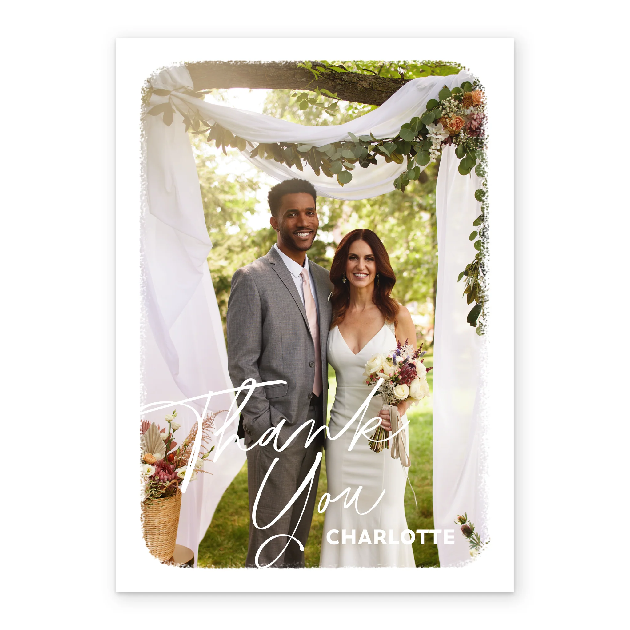 Personalised Photo Upload Word Art Thank You Card - Image 2