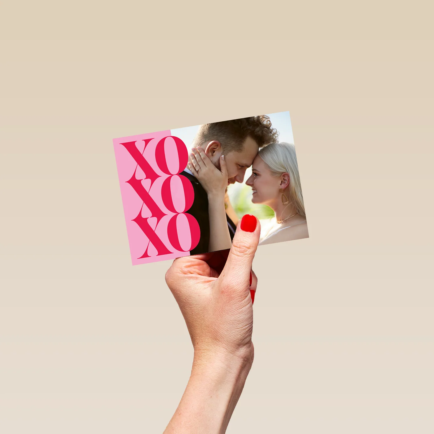 Personalised Photo Upload 'XOXO' Valentine's Day Card - Image 4