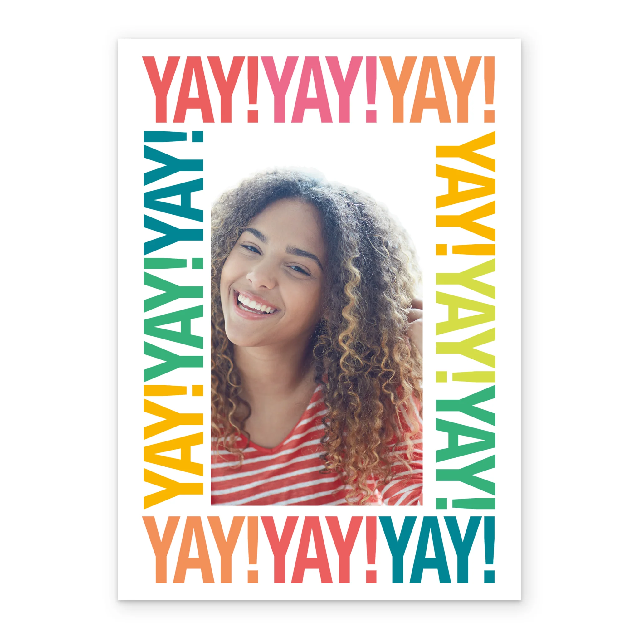 Personalised Photo Upload 'YAY!' Congratulations Card - Image 2