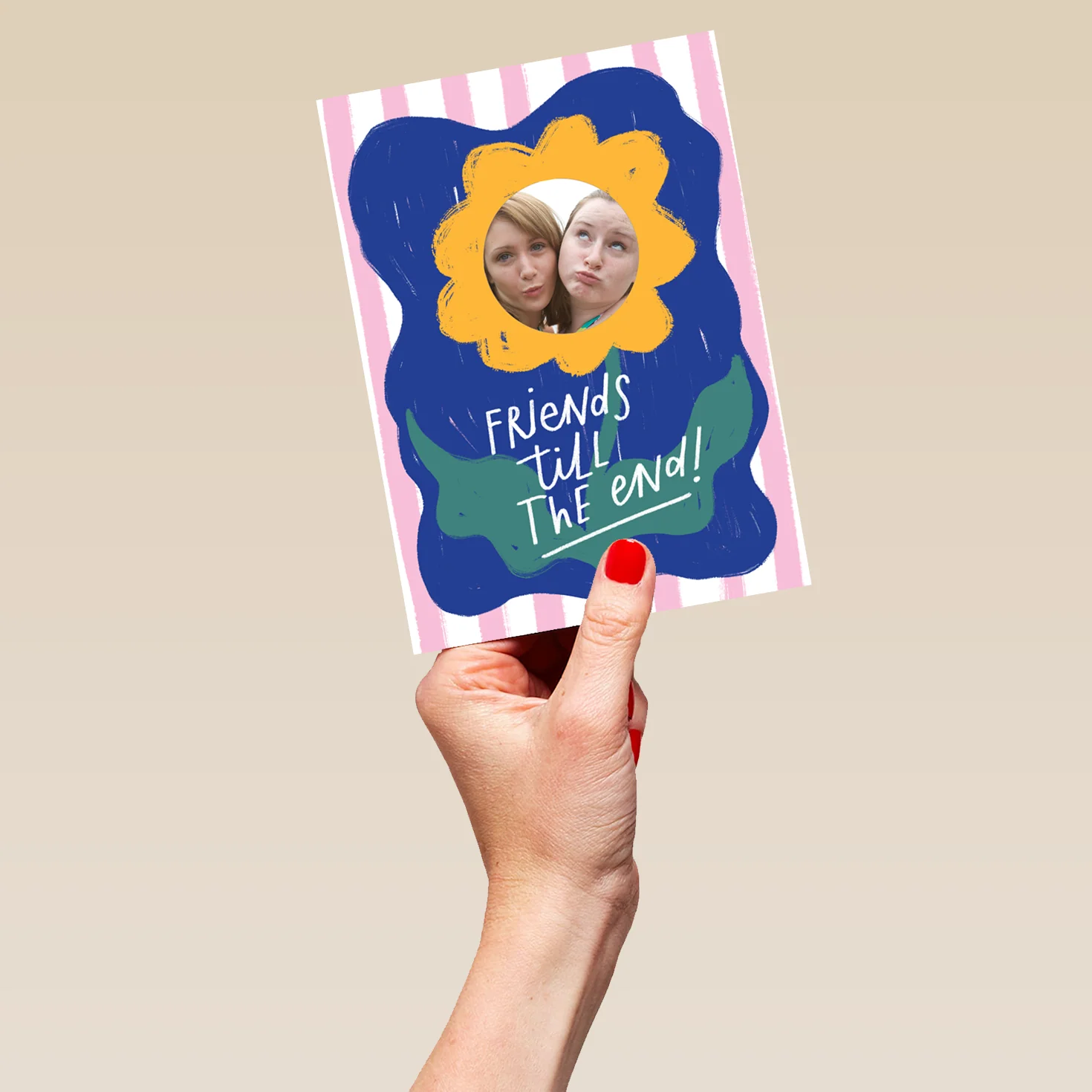 Personalised Photo Upload Yellow Flower Birthday Card - Image 5
