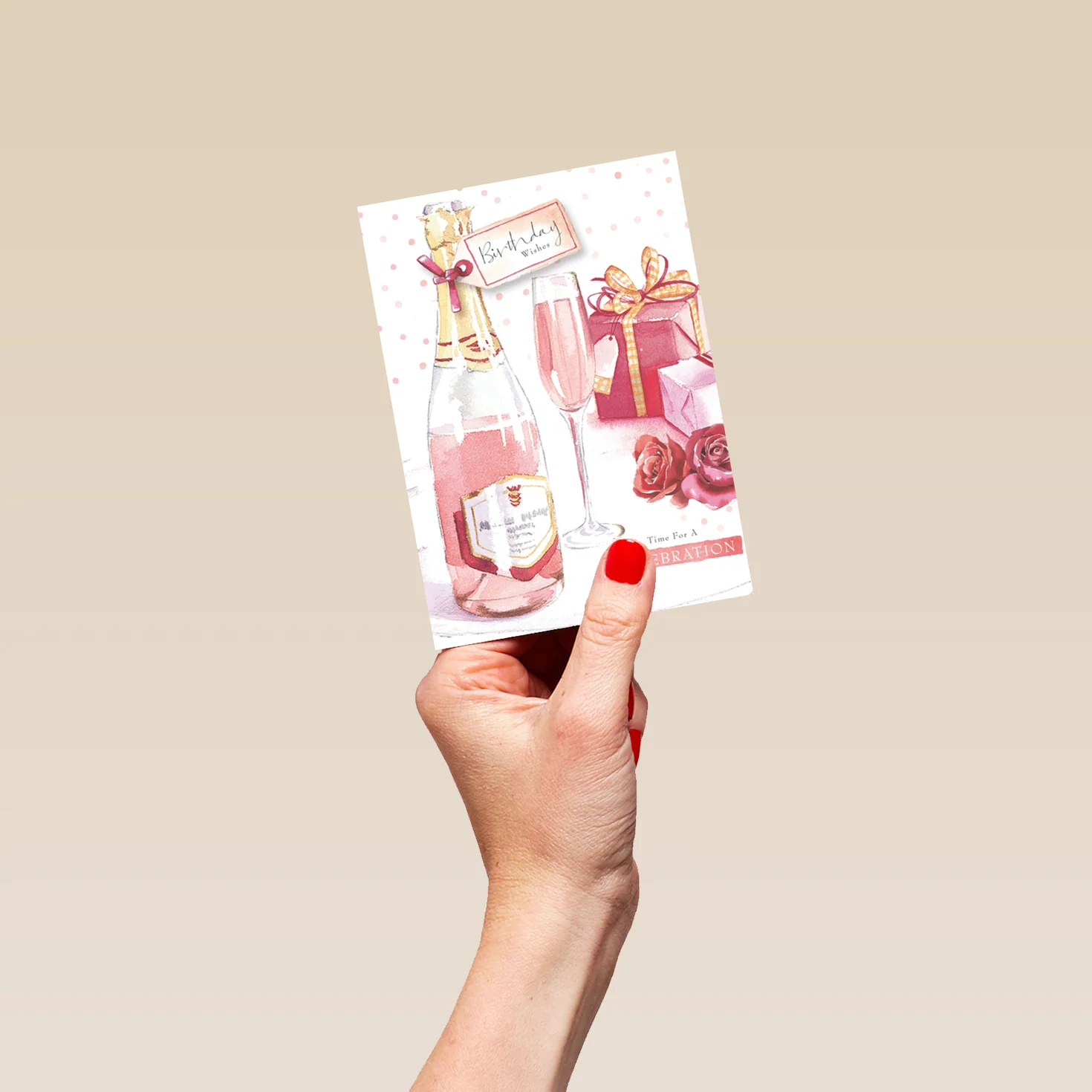 Personalised Pink Bubbly Birthday Card - Image 4