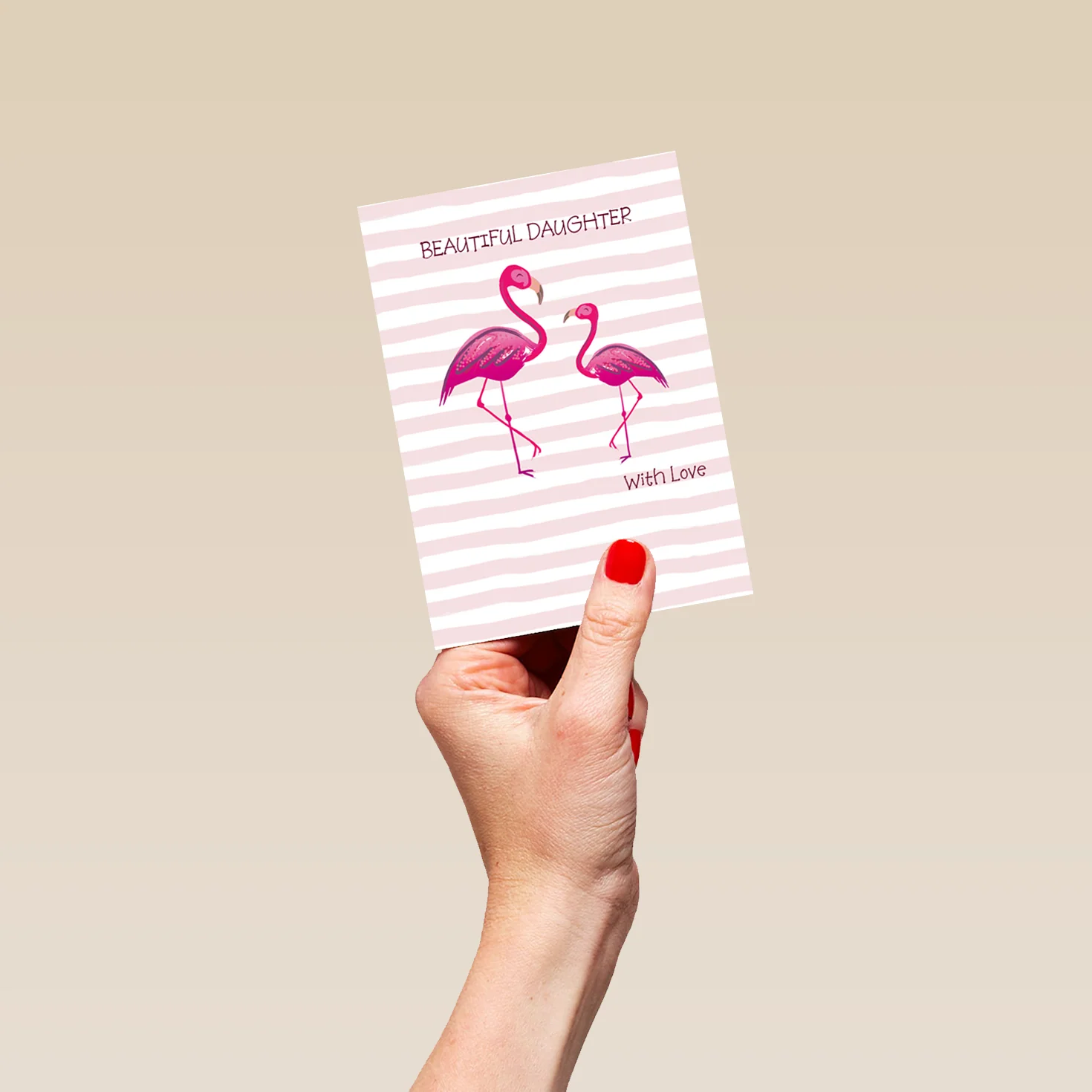 Personalised Pink Flamingo Daughter Birthday Card - Image 4