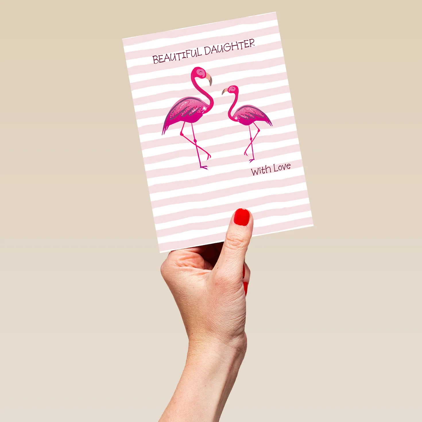 Personalised Pink Flamingo Daughter Birthday Card - Image 5