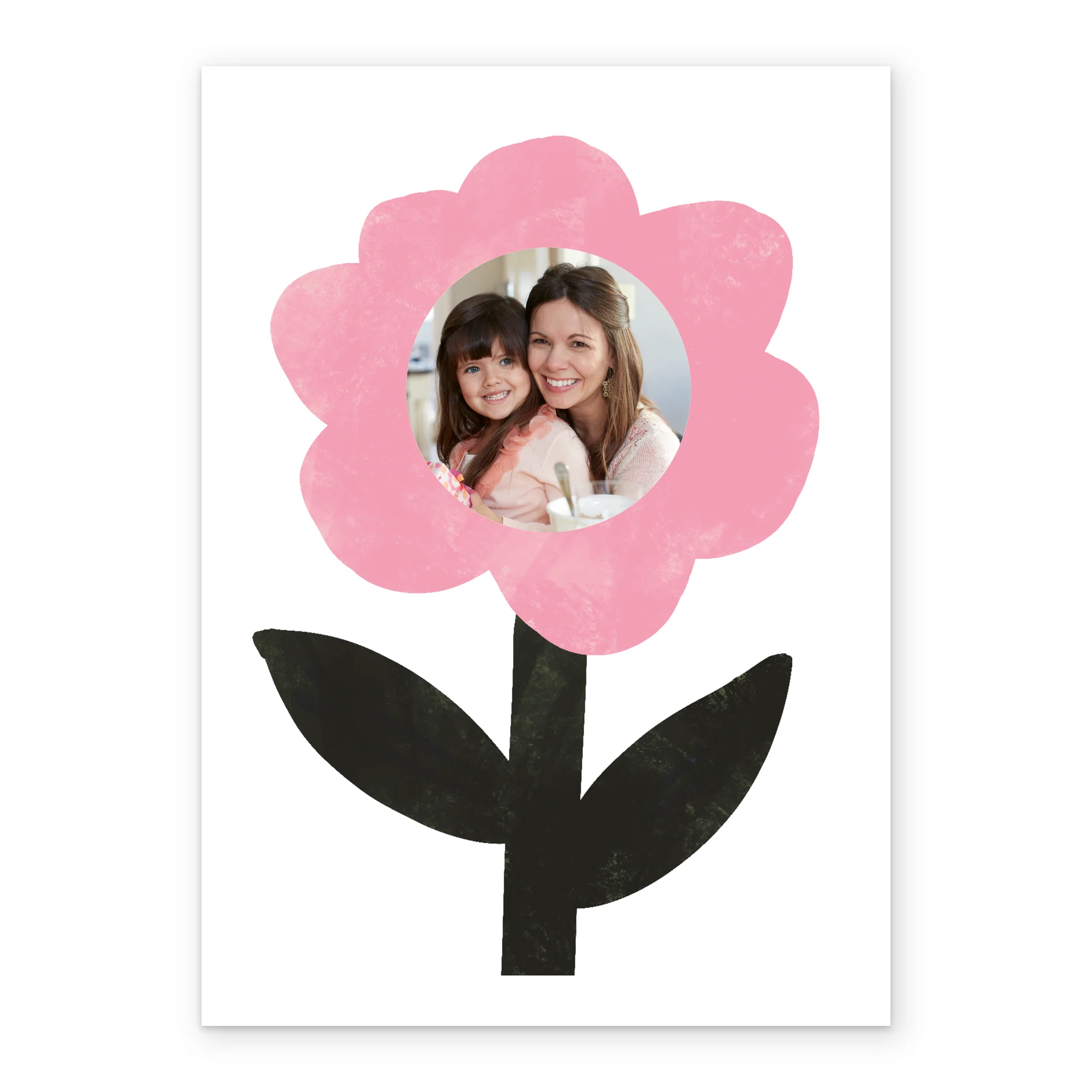 Personalised Pink Flower Mother's Day Photo Upload Card - Image 2