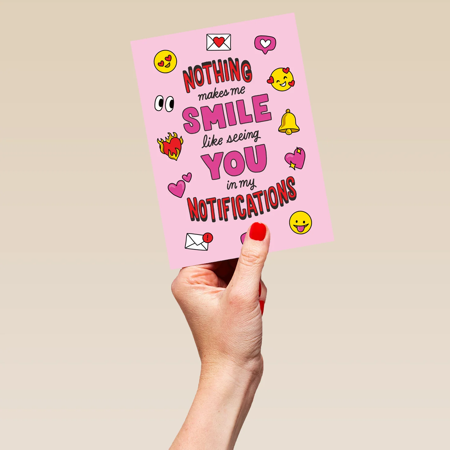 Personalised Pink Funny Emojis Valentine's Day Card - Image 5