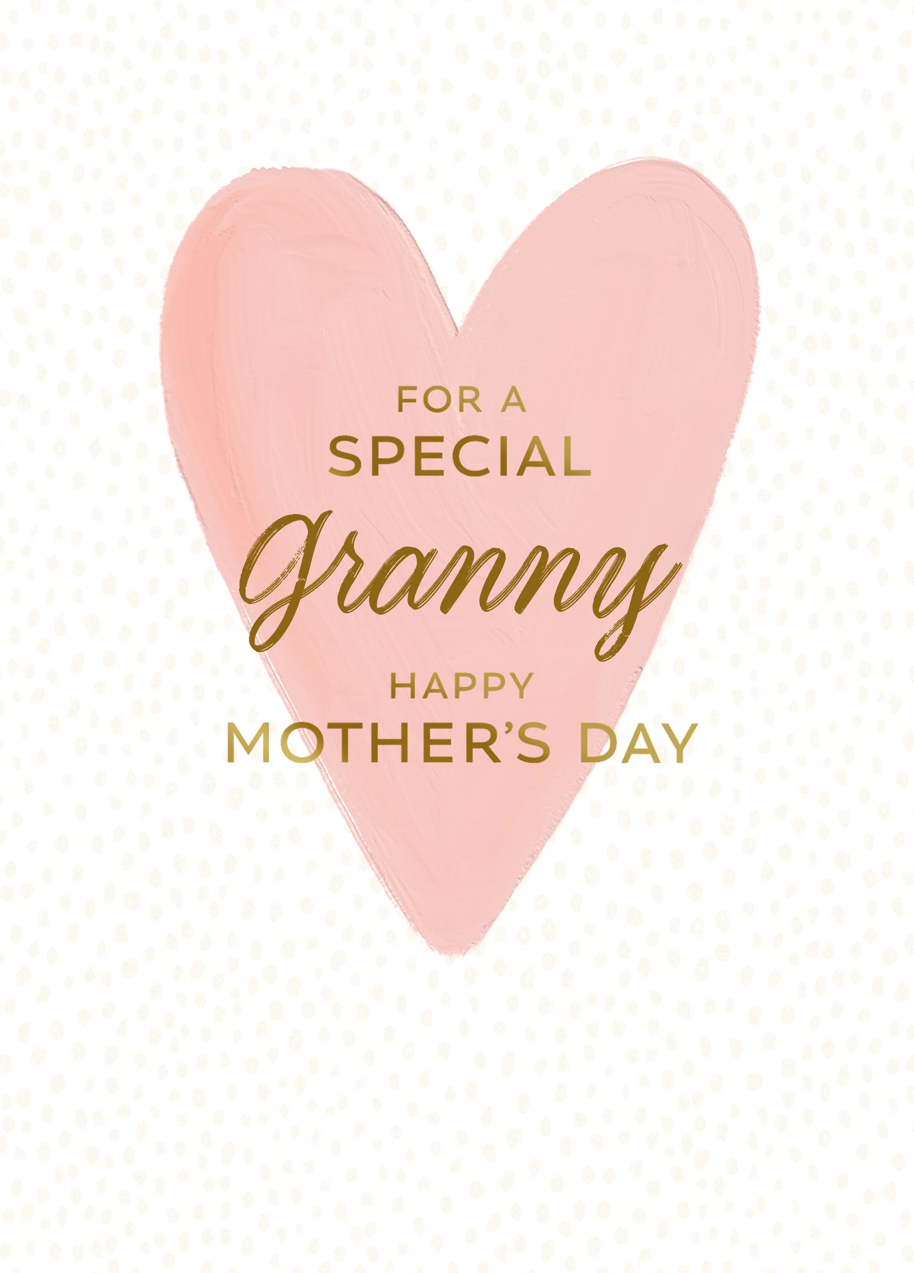 Personalised Pink Heart Design Mother's Day Card for Granny