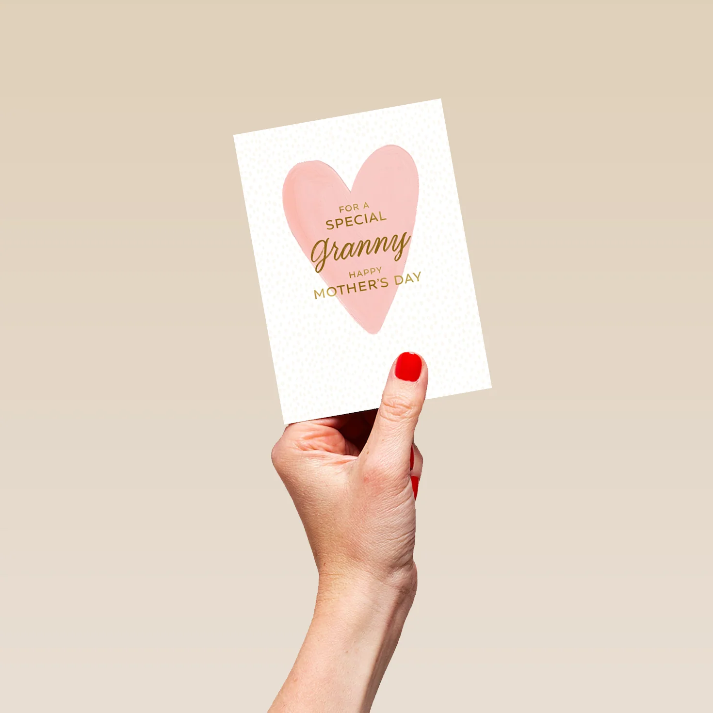 Personalised Pink Heart Design Mother's Day Card for Granny - Image 4