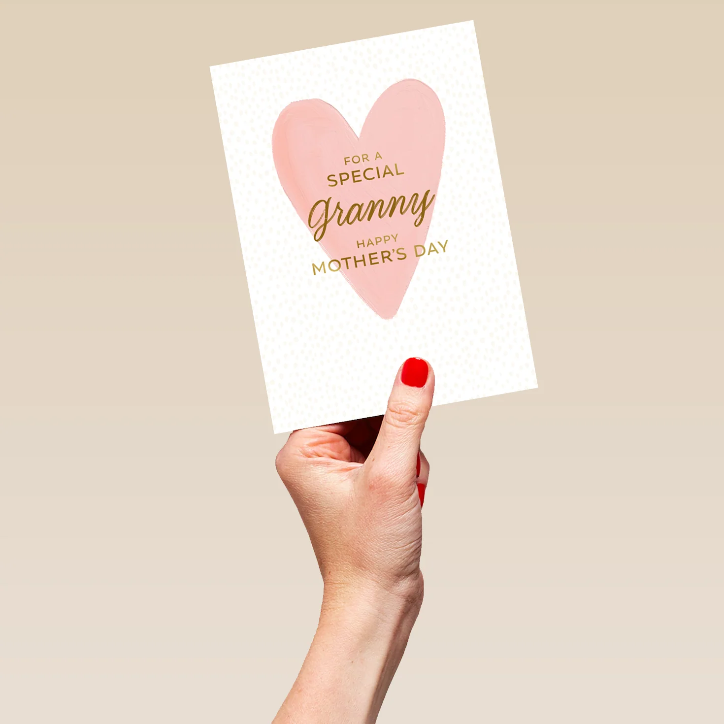 Personalised Pink Heart Design Mother's Day Card for Granny - Image 5