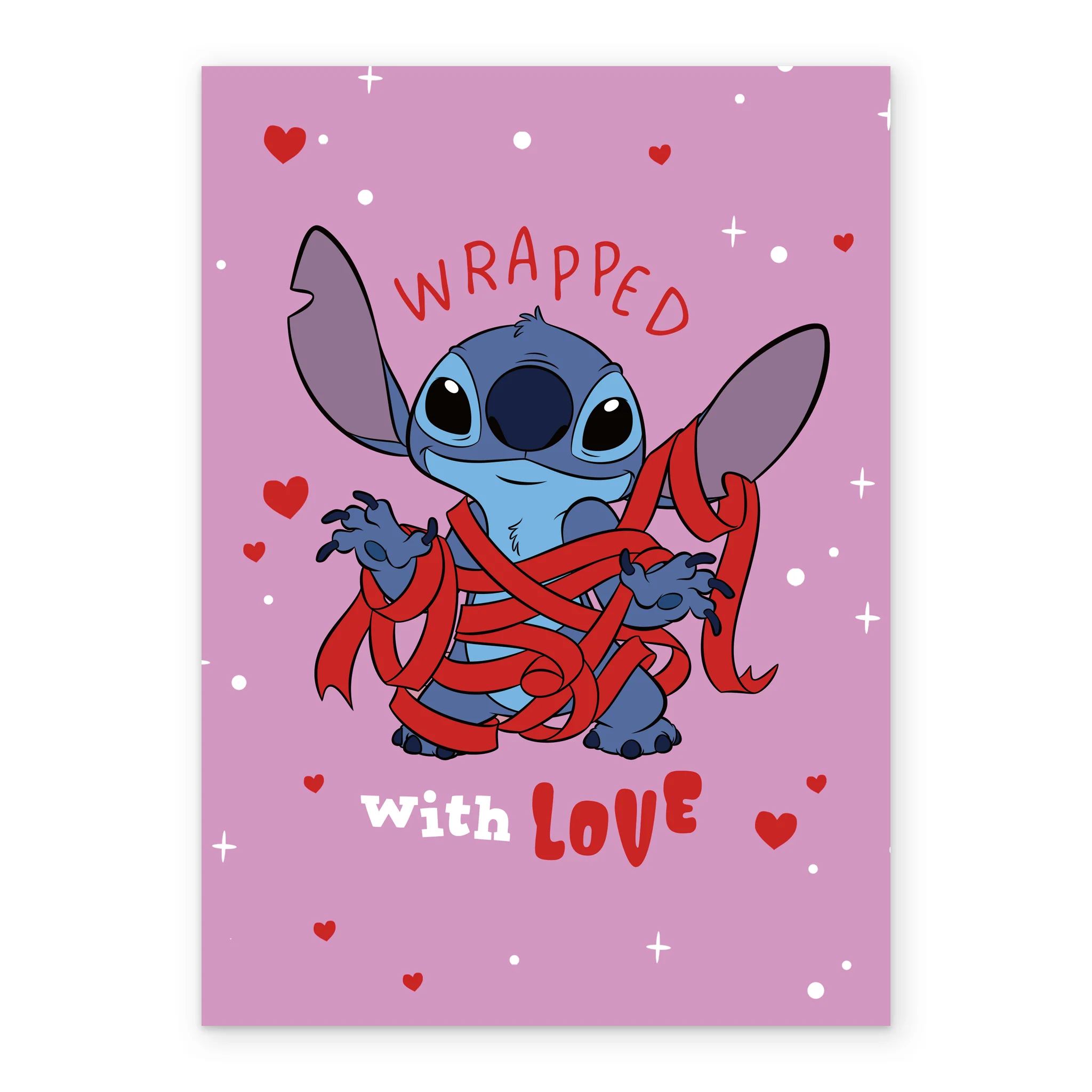 Personalised Pink Lilo & Stitch Anniversary Card - Image 2