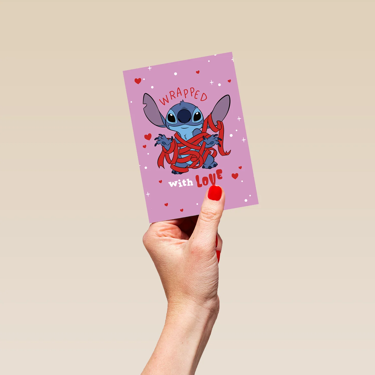 Personalised Pink Lilo & Stitch Anniversary Card - Image 4