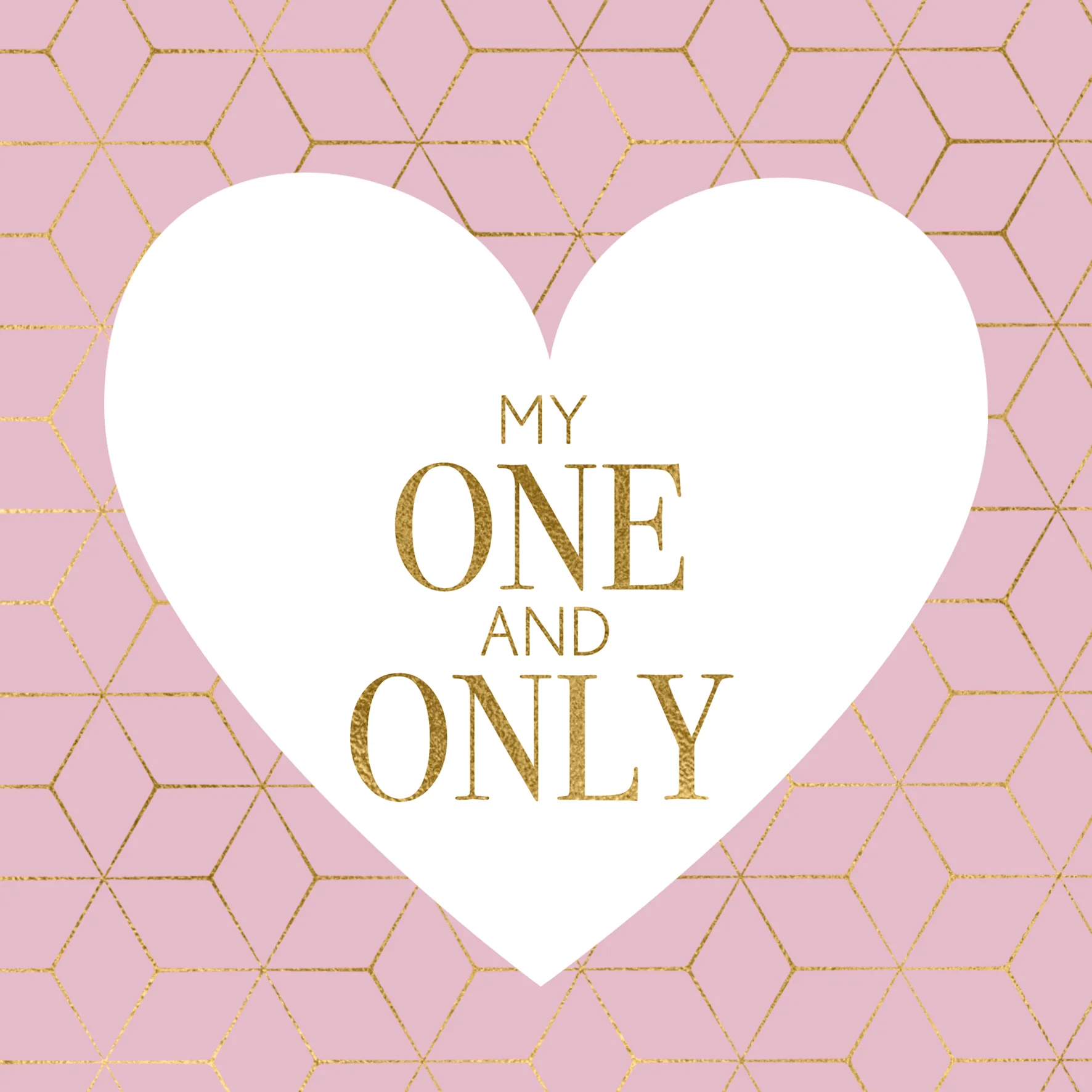 Personalised Pink 'My One And Only' Valentine's Day Card