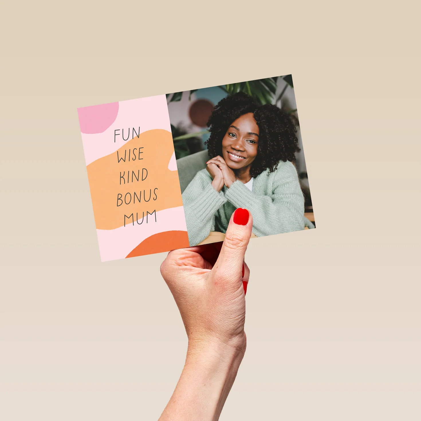 Personalised Pink Pattern Photo Upload Mother's Day Card - Image 5