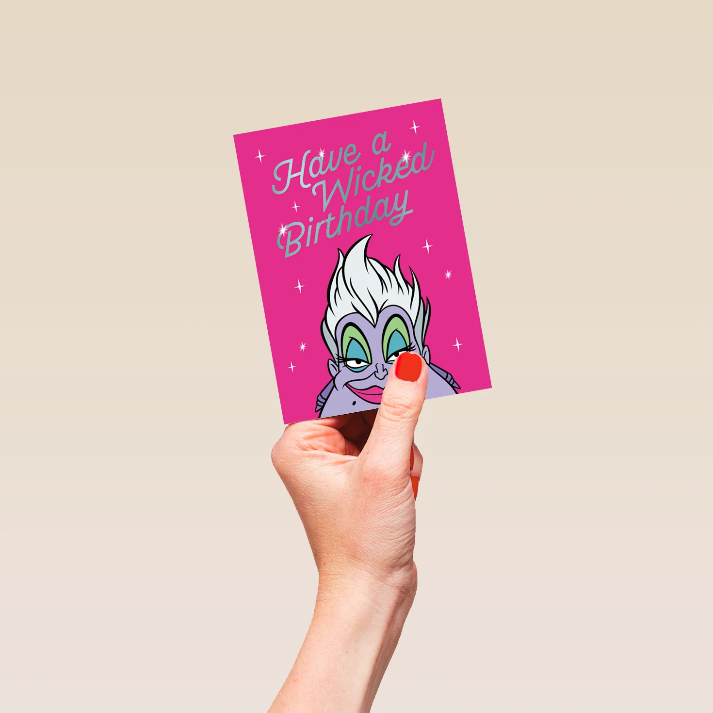 Personalised Pink Disney The Little Mermaid Ursula Birthday Card - Image 4