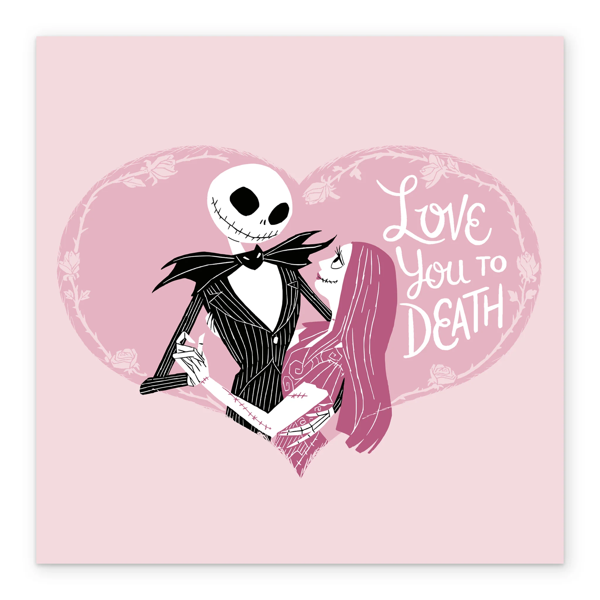 Personalised Pink Disney The Nightmare Before Christmas Valentine's Day Card - Image 2