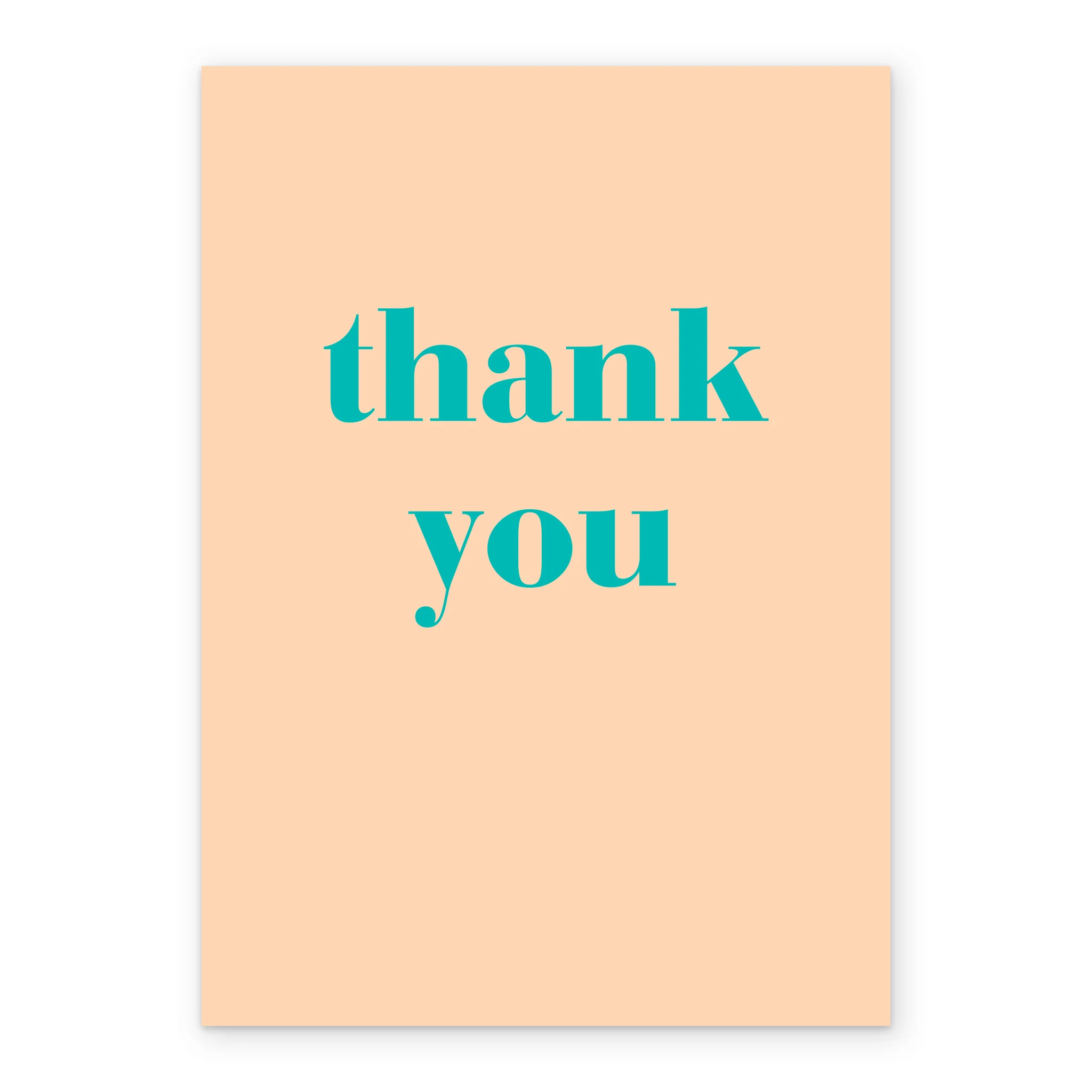 Personalised Pink & Turquoise Thank You Card - Image 2