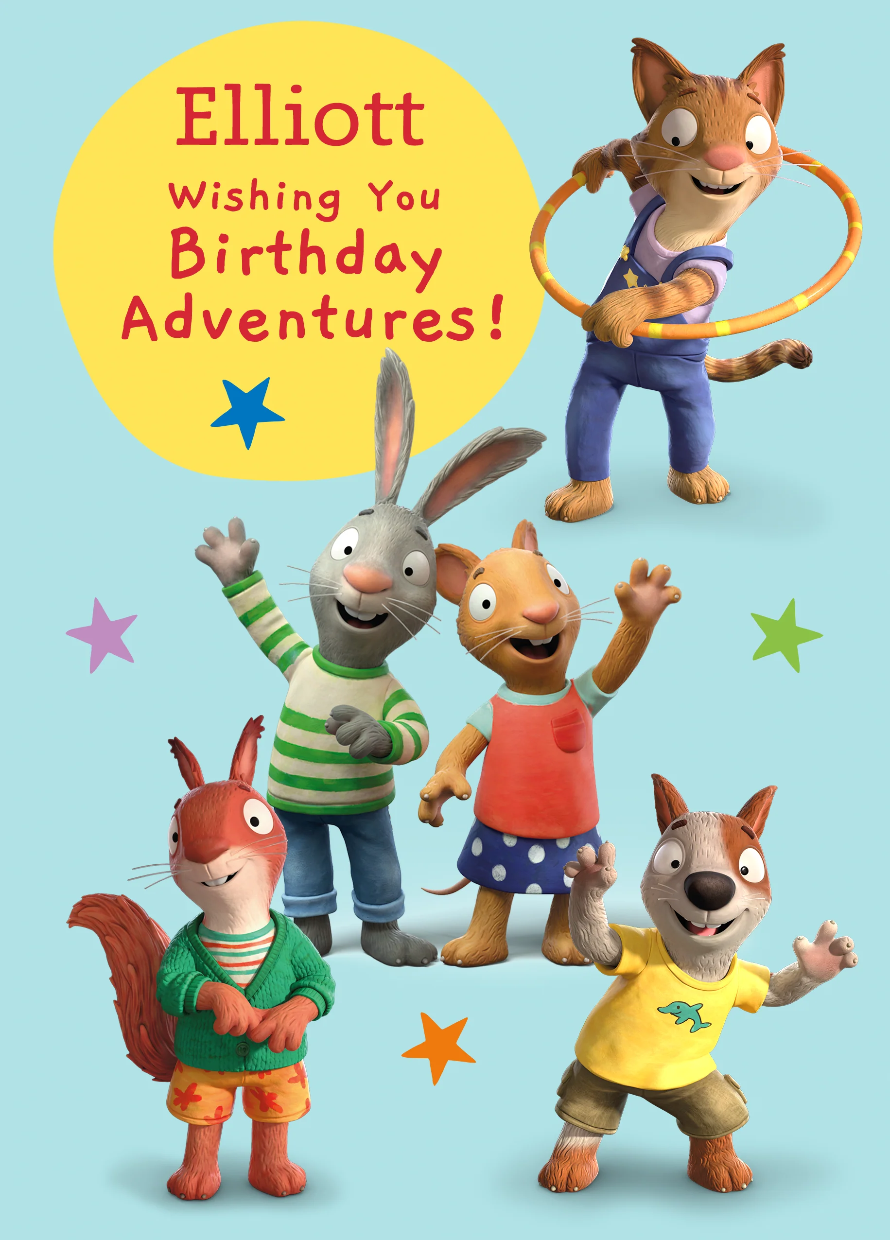 Personalised Pip and Posy Kids' Birthday Activity Card