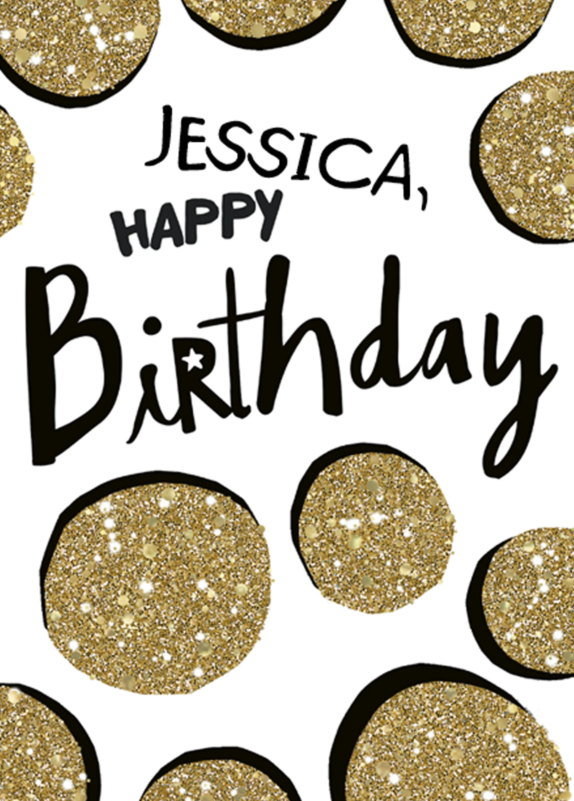 Personalised Polka Dot Birthday Card