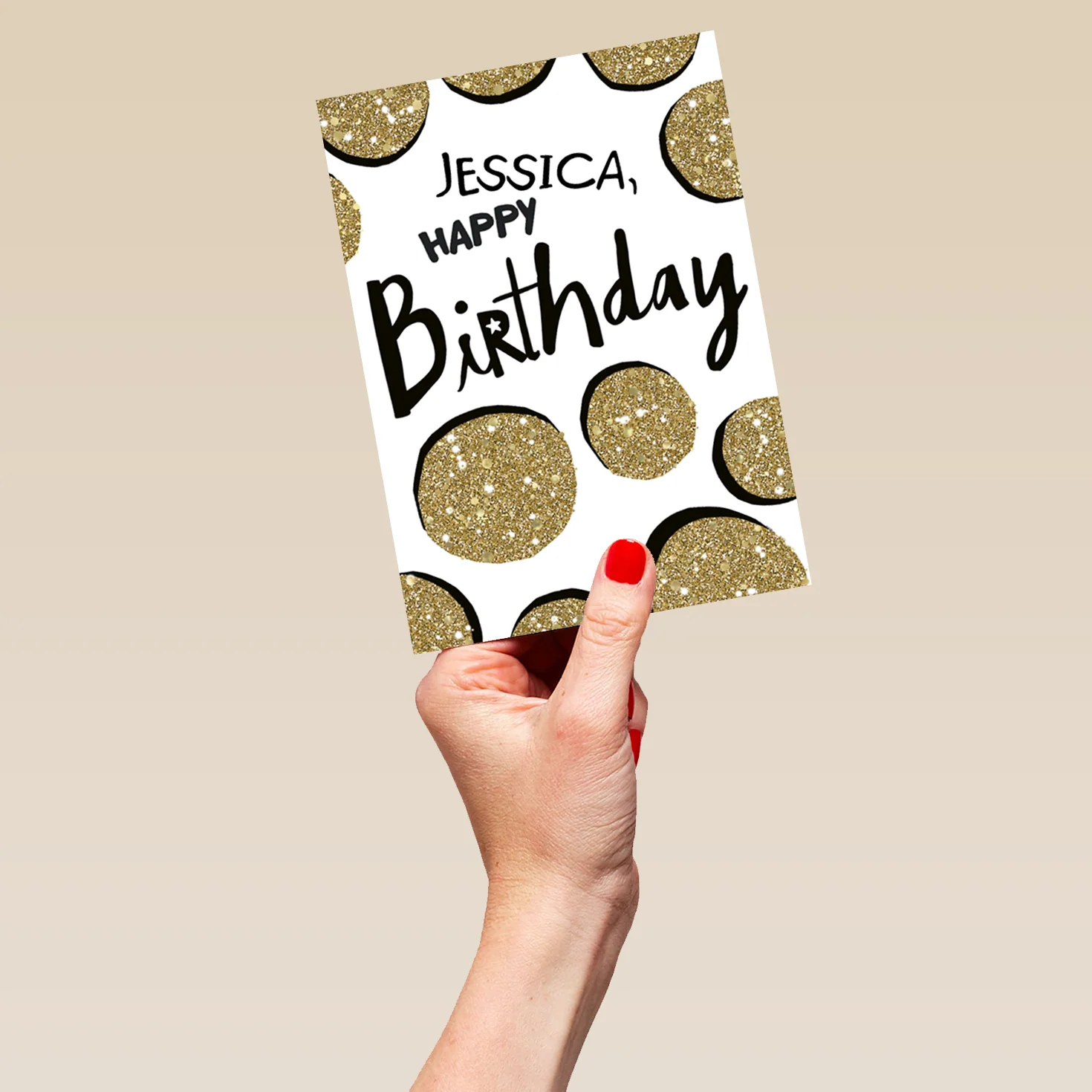 Personalised Polka Dot Birthday Card - Image 5