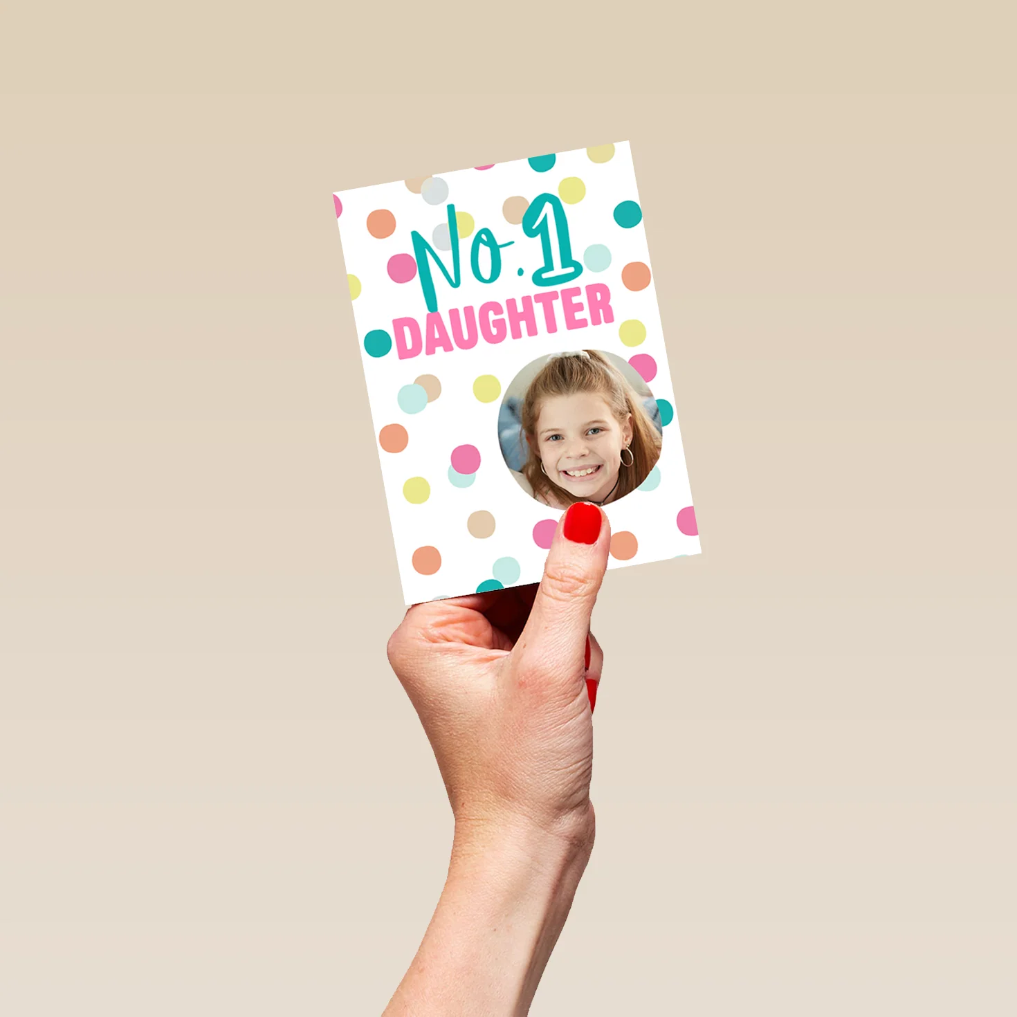 Personalised Polka Dot Photo Birthday Card For Daughter - Image 4