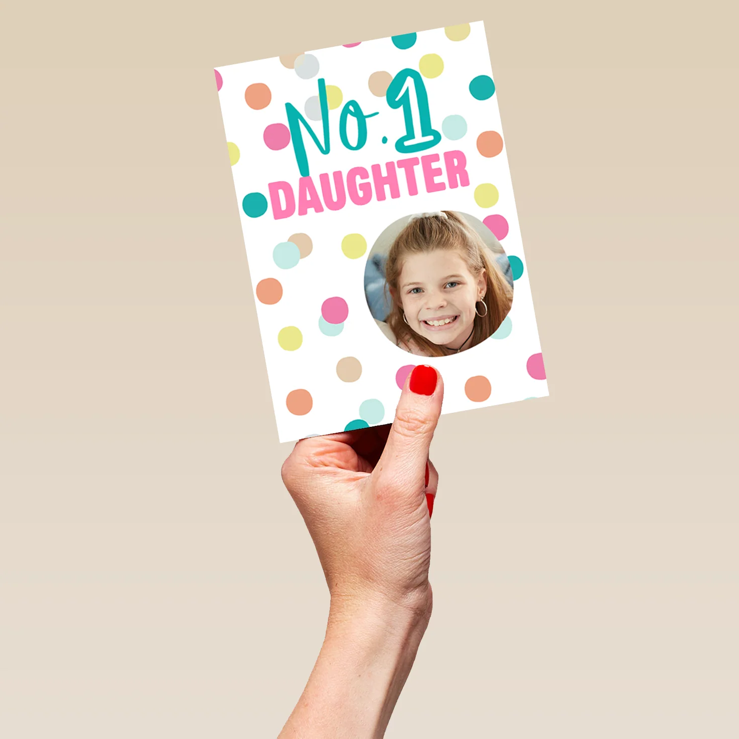 Personalised Polka Dot Photo Birthday Card For Daughter - Image 5